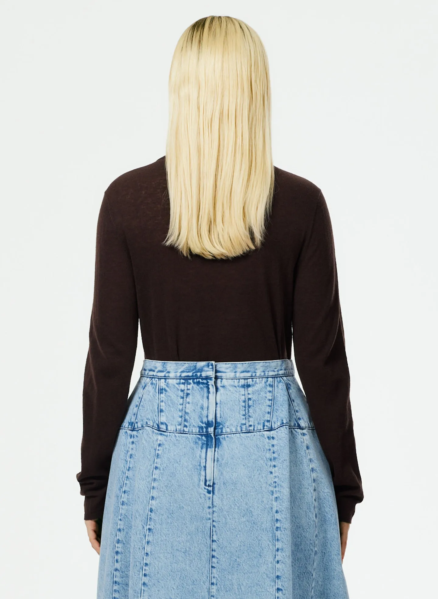 Skinlike Mercerized Wool Soft Sheer Pullover sold by Tibi product image thumbnail 4