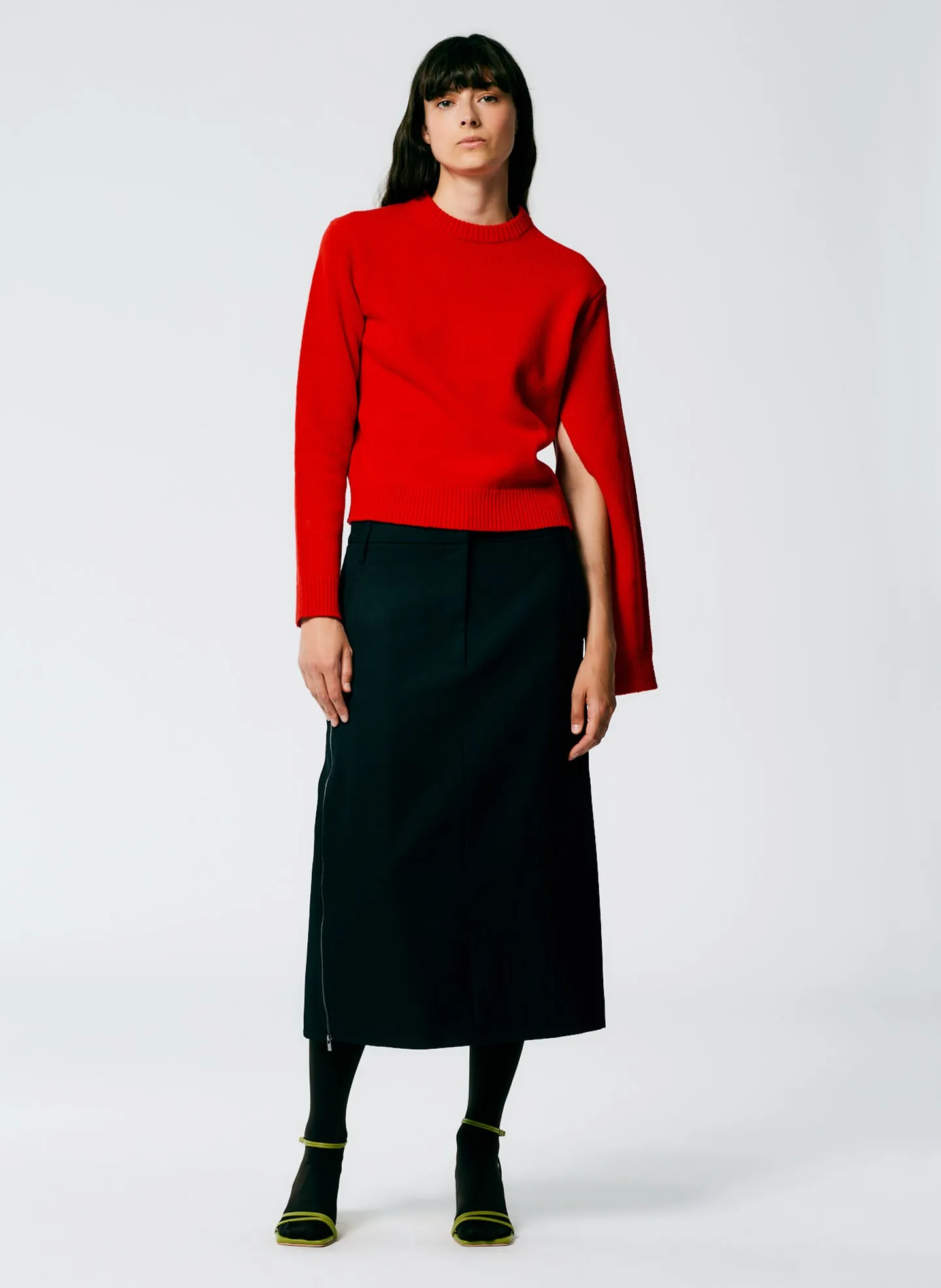 Grain De Poudre Trouser Skirt With Pleat Panel sold by Tibi product image thumbnail 3