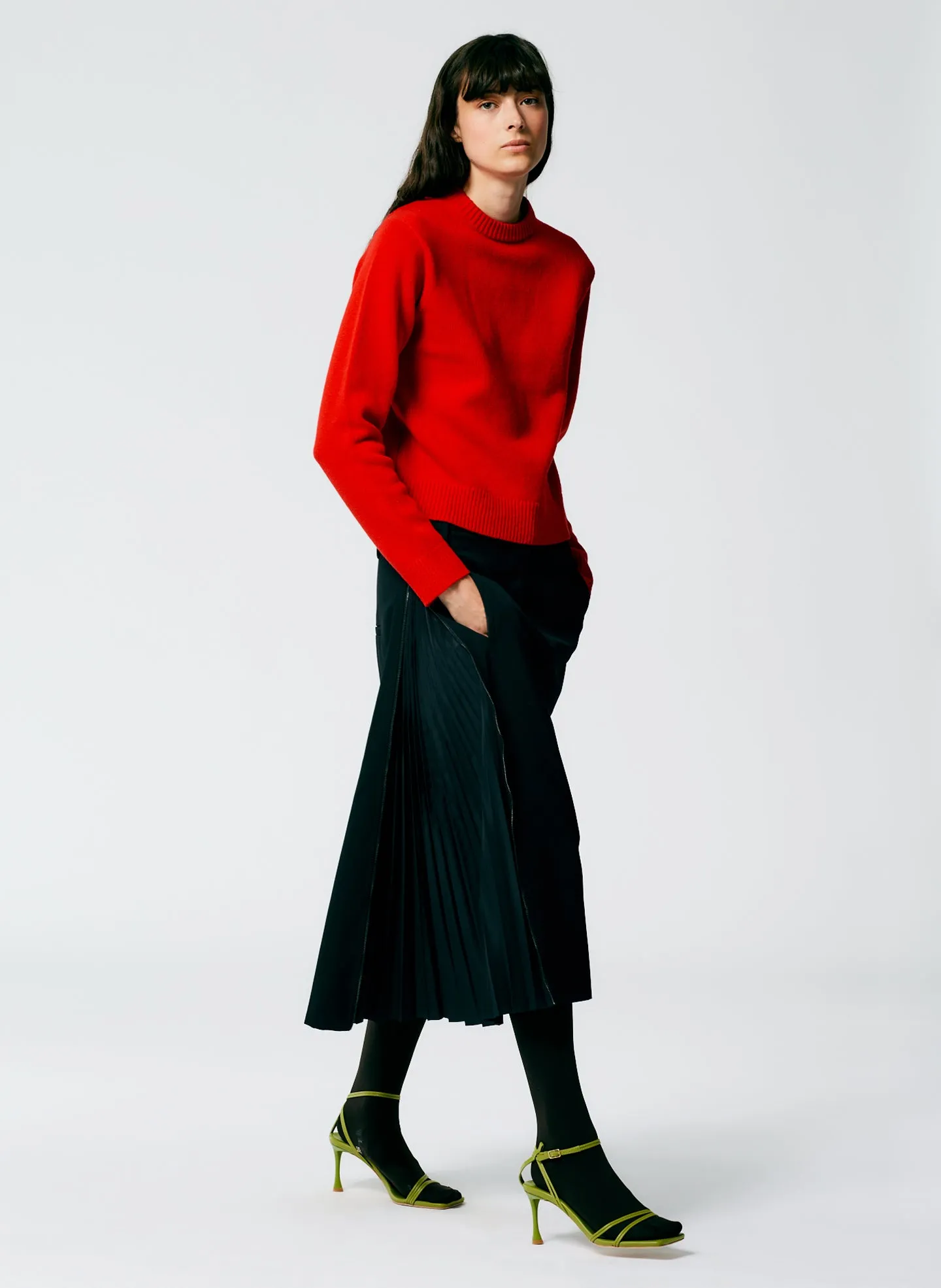 Grain De Poudre Trouser Skirt With Pleat Panel sold by Tibi