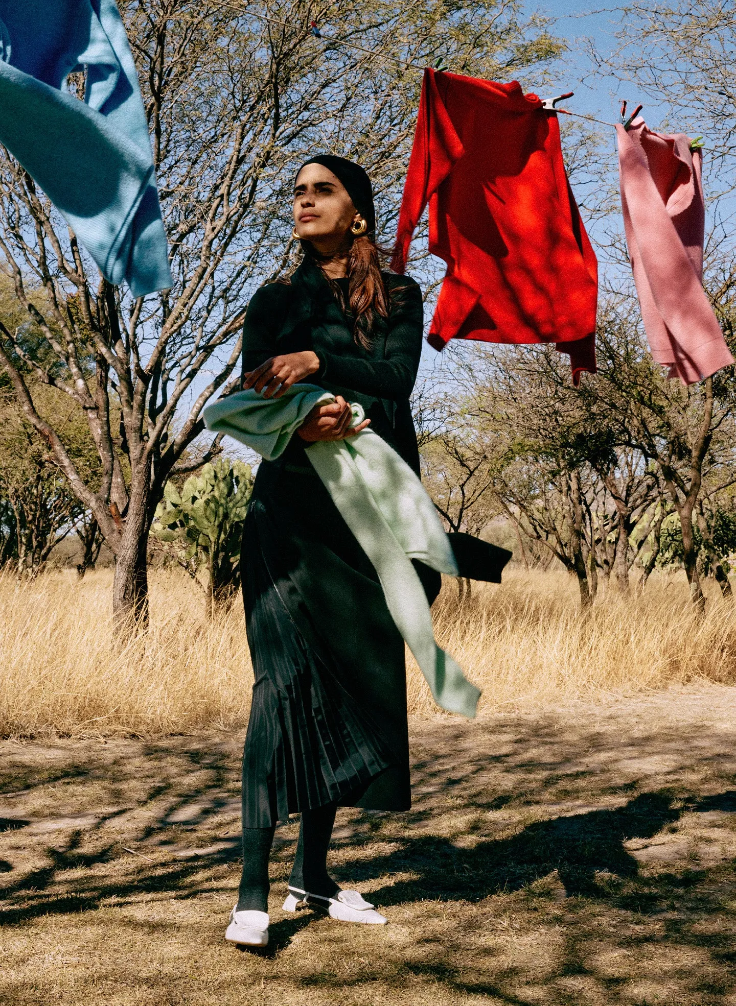 Grain De Poudre Trouser Skirt With Pleat Panel sold by Tibi product image thumbnail 2