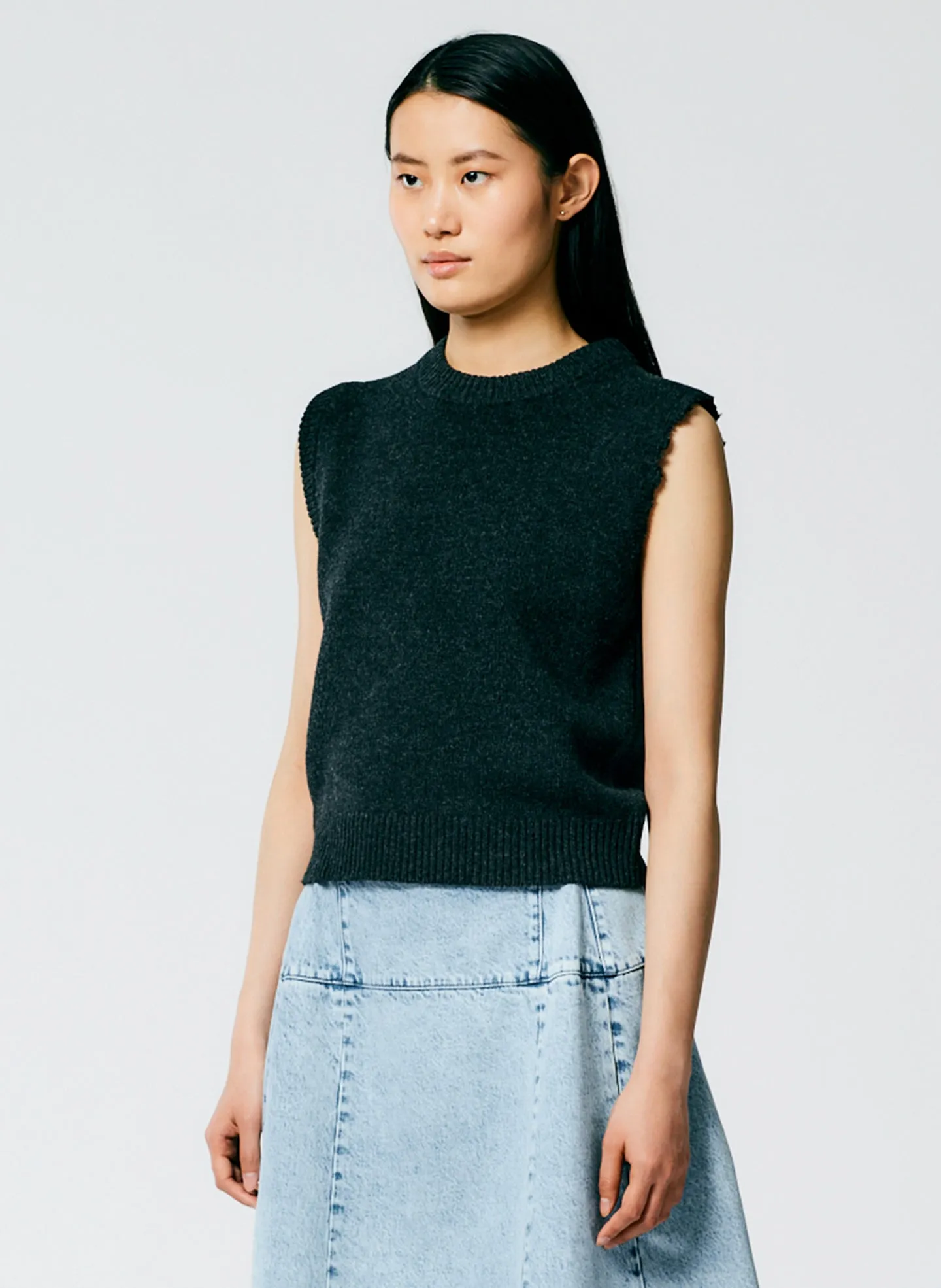 Soft Lambswool Distressed Vest sold by Tibi product image thumbnail 3