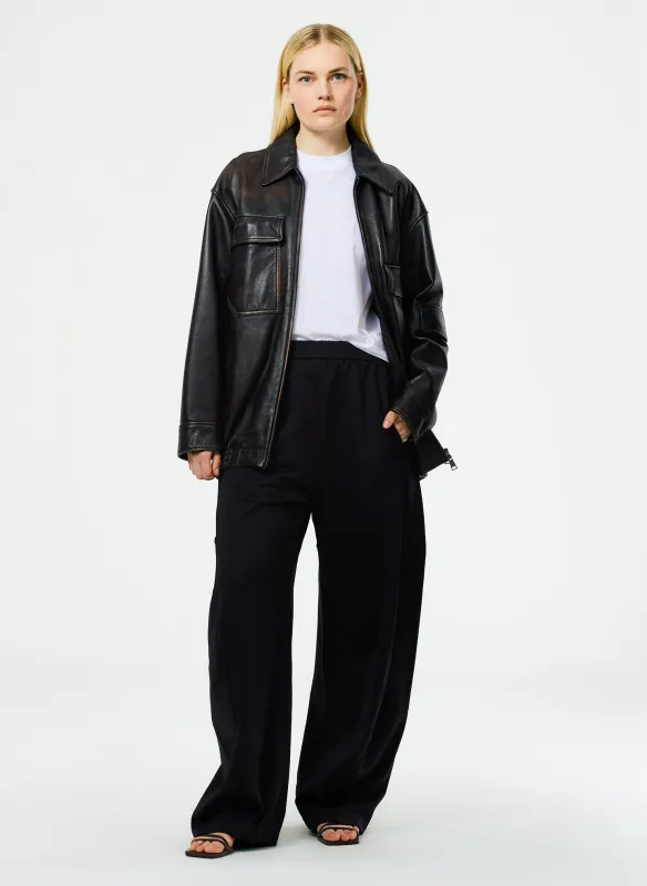 Aviator Leather Oversized Bomber made by Tibi