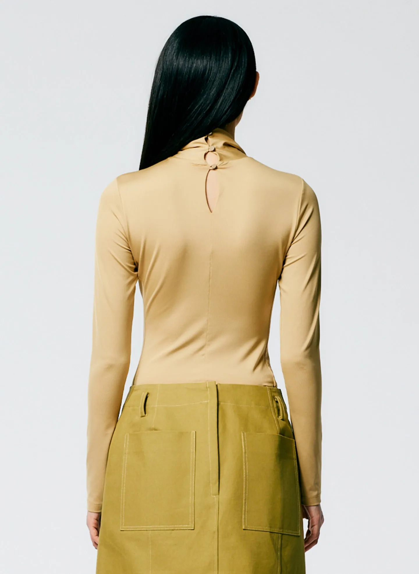 Tie Neck Stretch Bodysuit sold by Tibi product image thumbnail 4