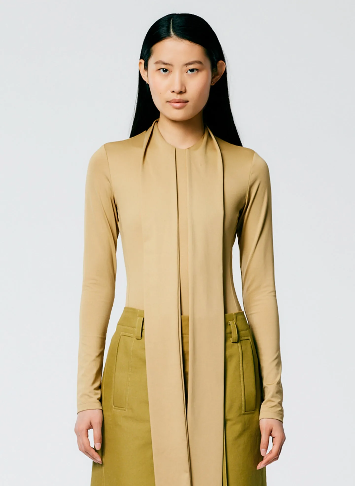 Tie Neck Stretch Bodysuit sold by Tibi product image thumbnail 2