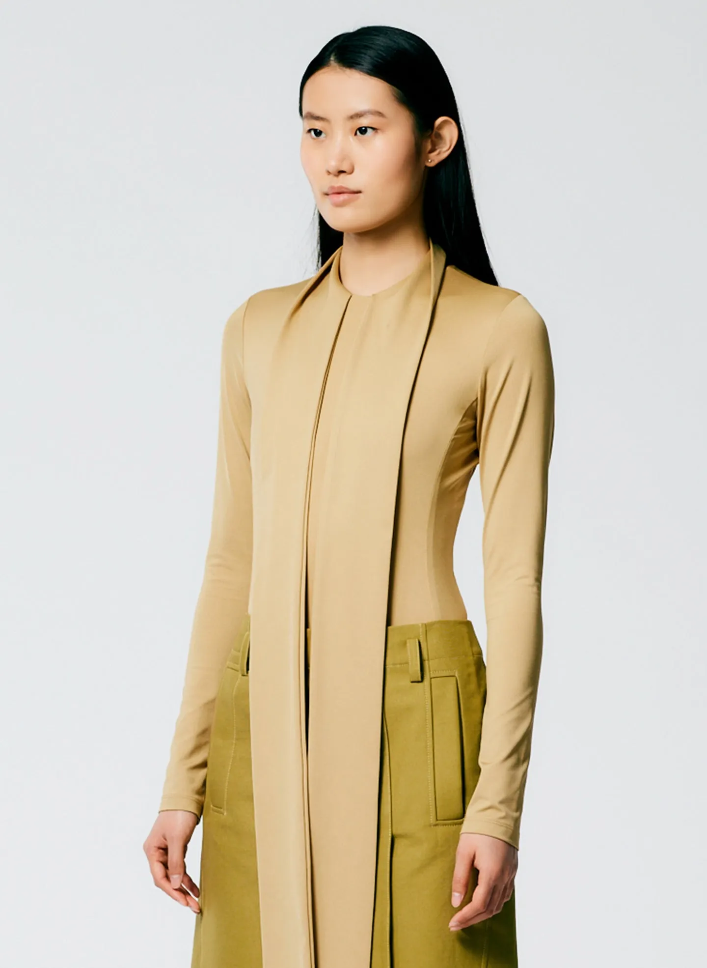 Tie Neck Stretch Bodysuit sold by Tibi product image thumbnail 3