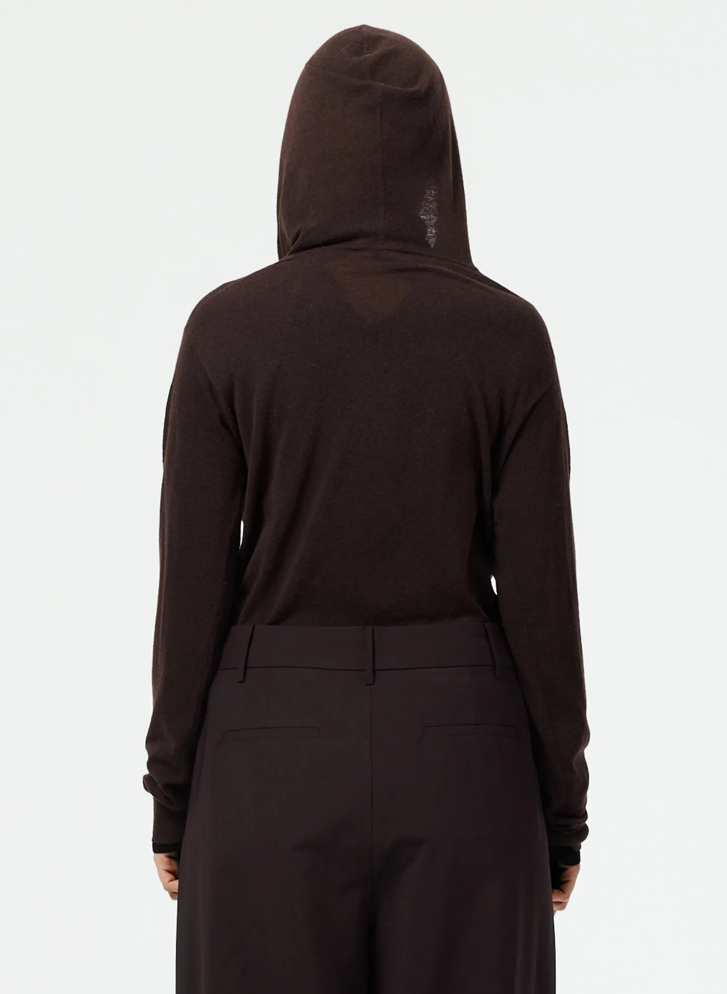Skinlike Mercerized Wool Shrunken Hoodie sold by Tibi product image thumbnail 4