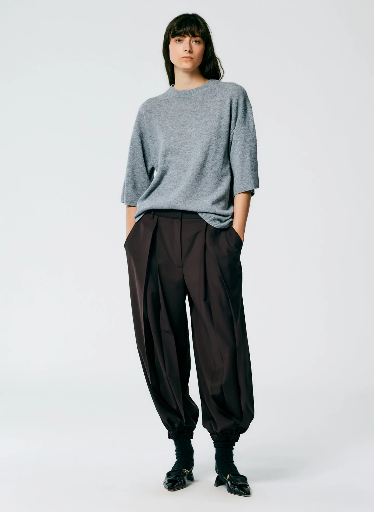 Tropical Wool Pleated Balloon Pant - Regular sold by Tibi