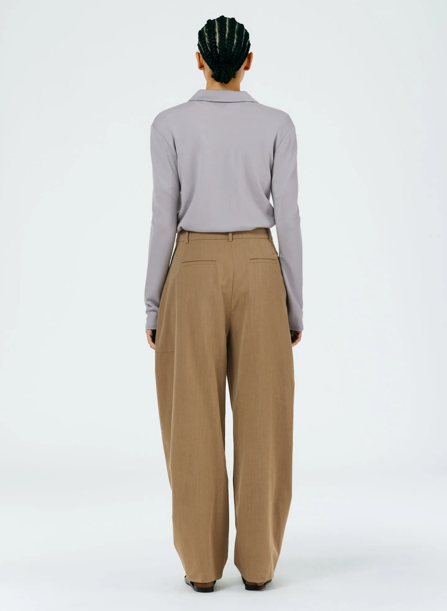 Refined Wool Tricotine Suiting Simon Trouser sold by Tibi product image thumbnail 3