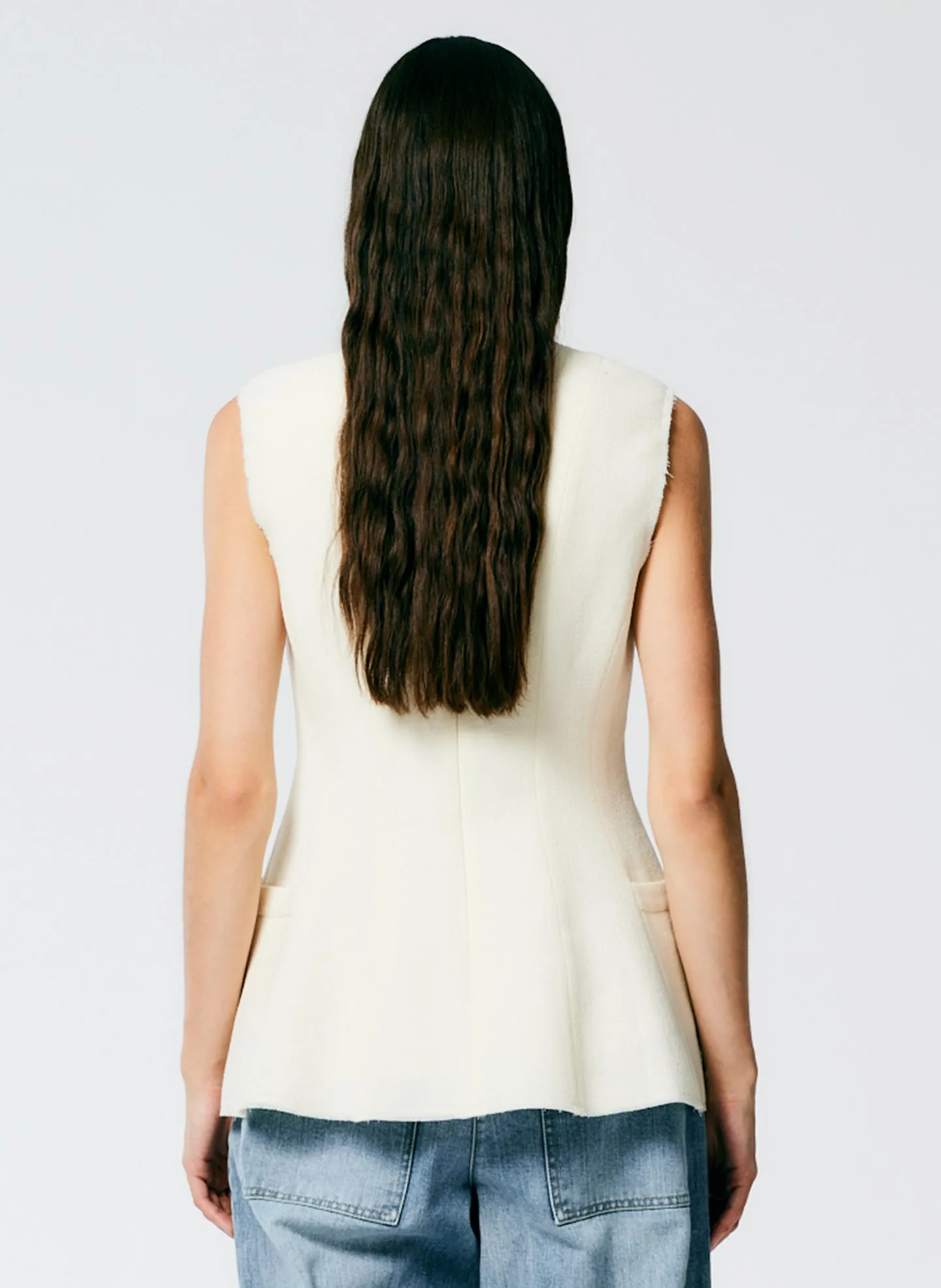 Melee Crepe V-Neck Top sold by Tibi product image thumbnail 3