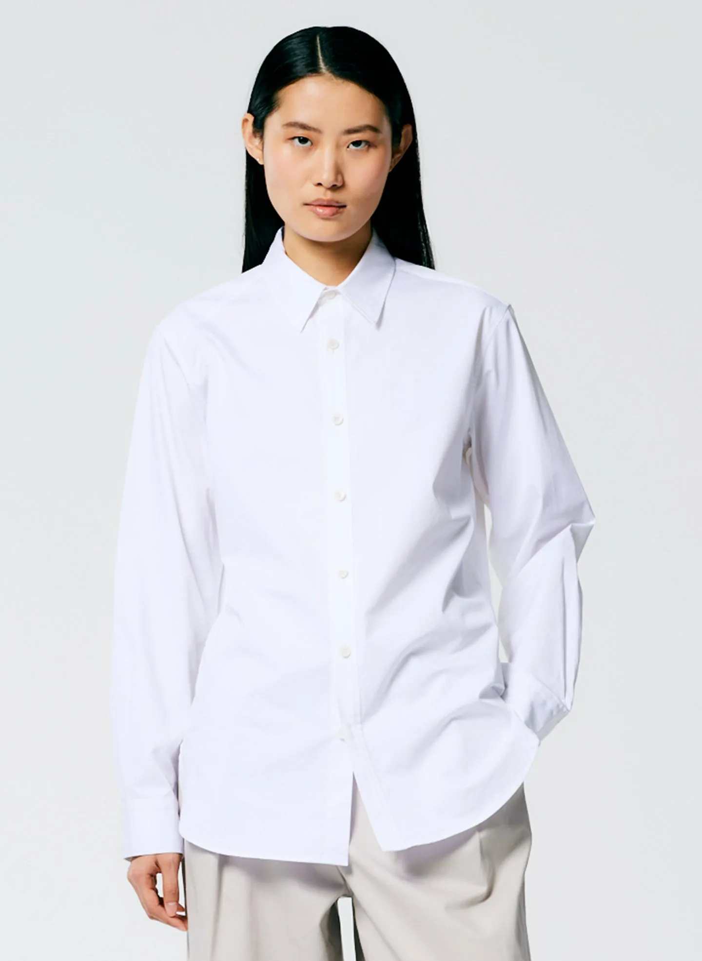 Eco Poplin Shirt With Inseam Vent sold by Tibi product image thumbnail 2