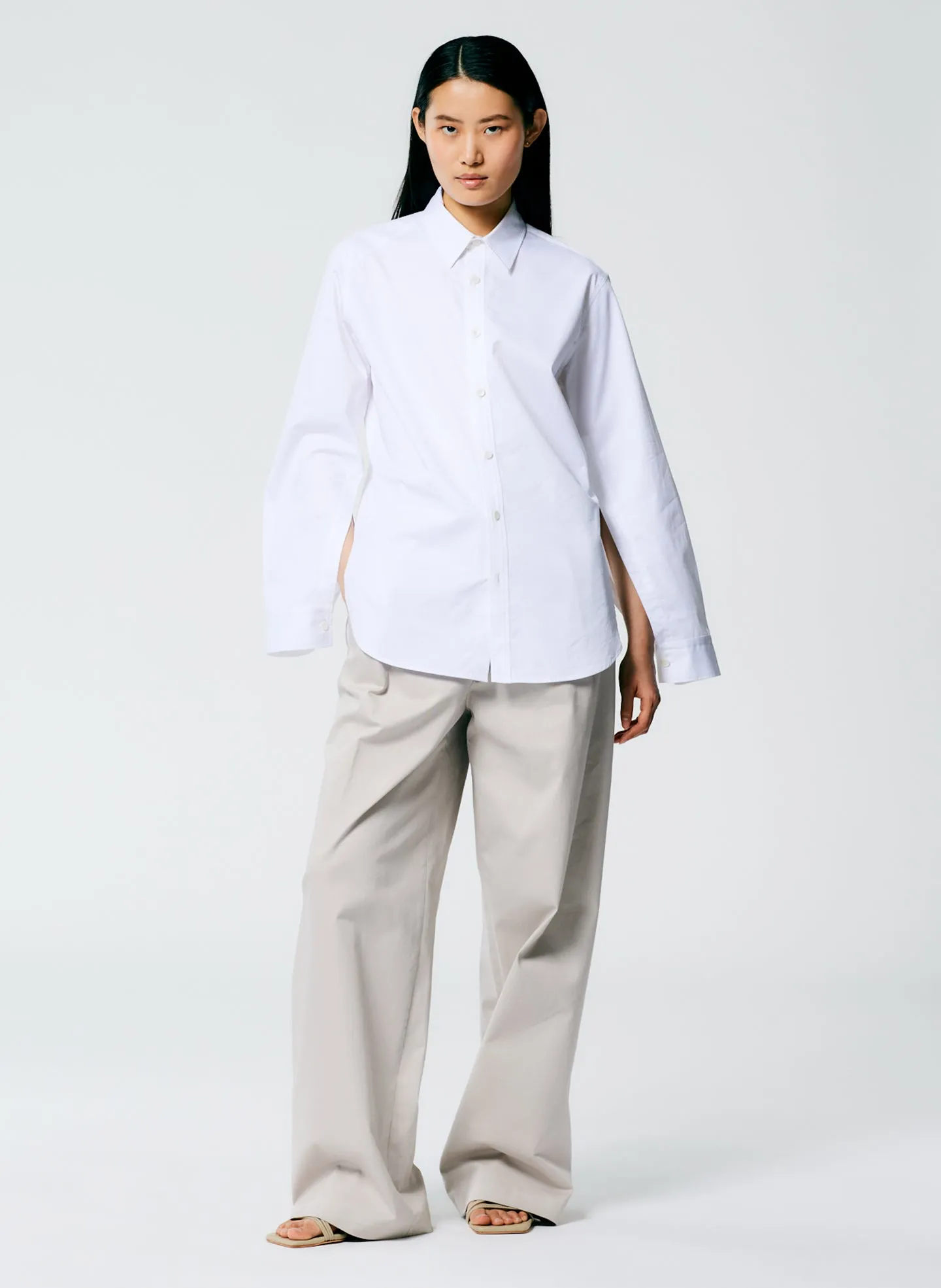 Eco Poplin Shirt With Inseam Vent sold by Tibi product image thumbnail 5
