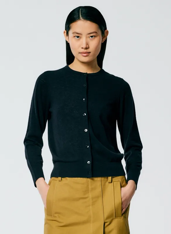 Skinlike Mercerized Wool Shrunken Cardigan sold by Tibi