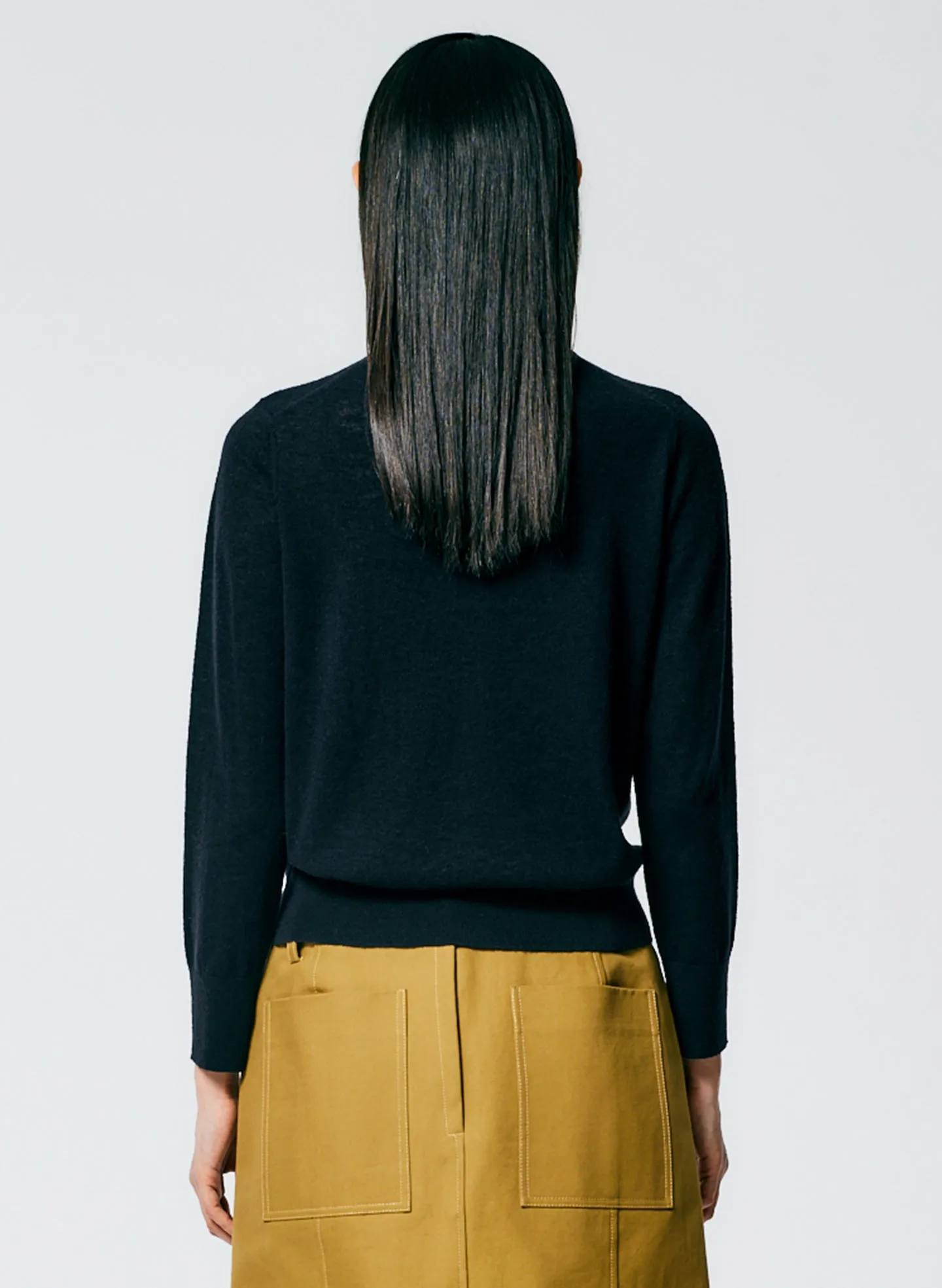 Skinlike Mercerized Wool Shrunken Cardigan sold by Tibi product image thumbnail 3