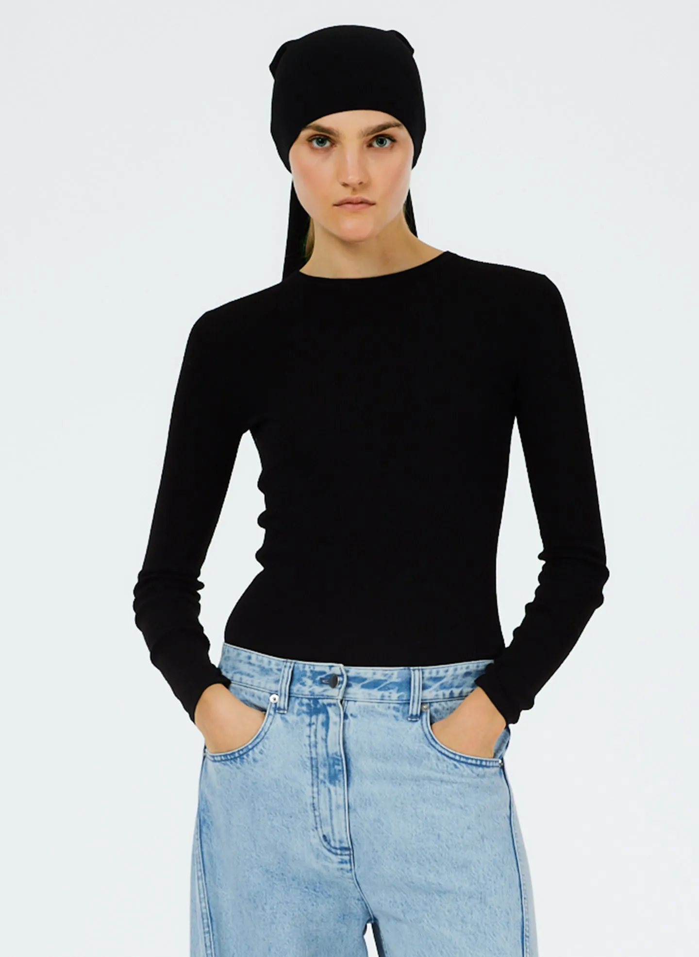 Mele Merino Wool Turtleneck Toque Scarf sold by Tibi product image thumbnail 3