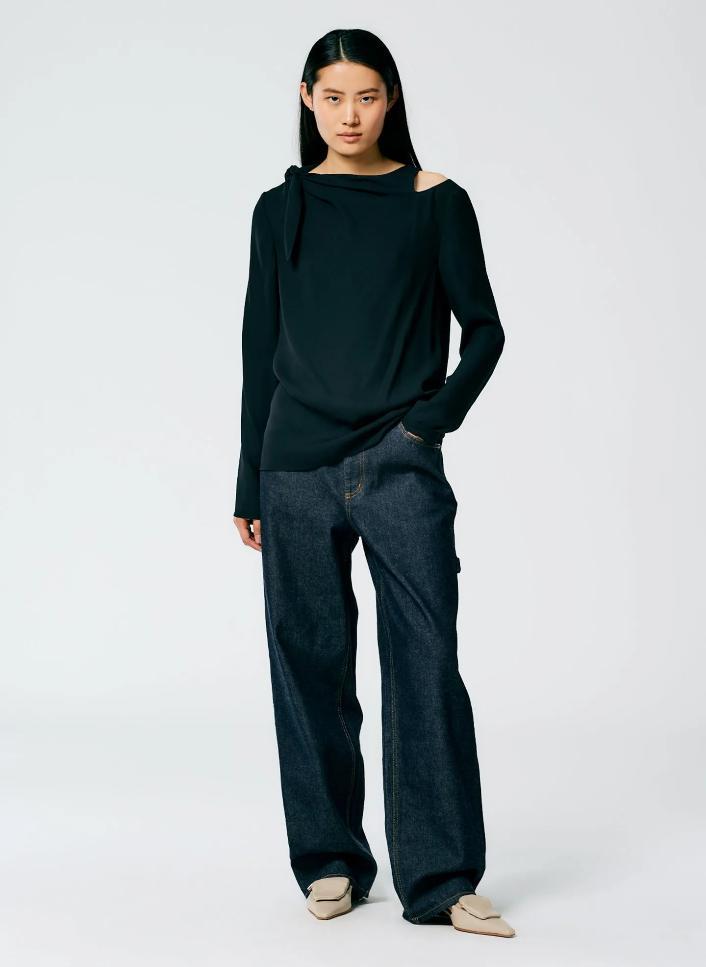 Feather Weight Eco Crepe Benedict Top sold by Tibi product image thumbnail 4