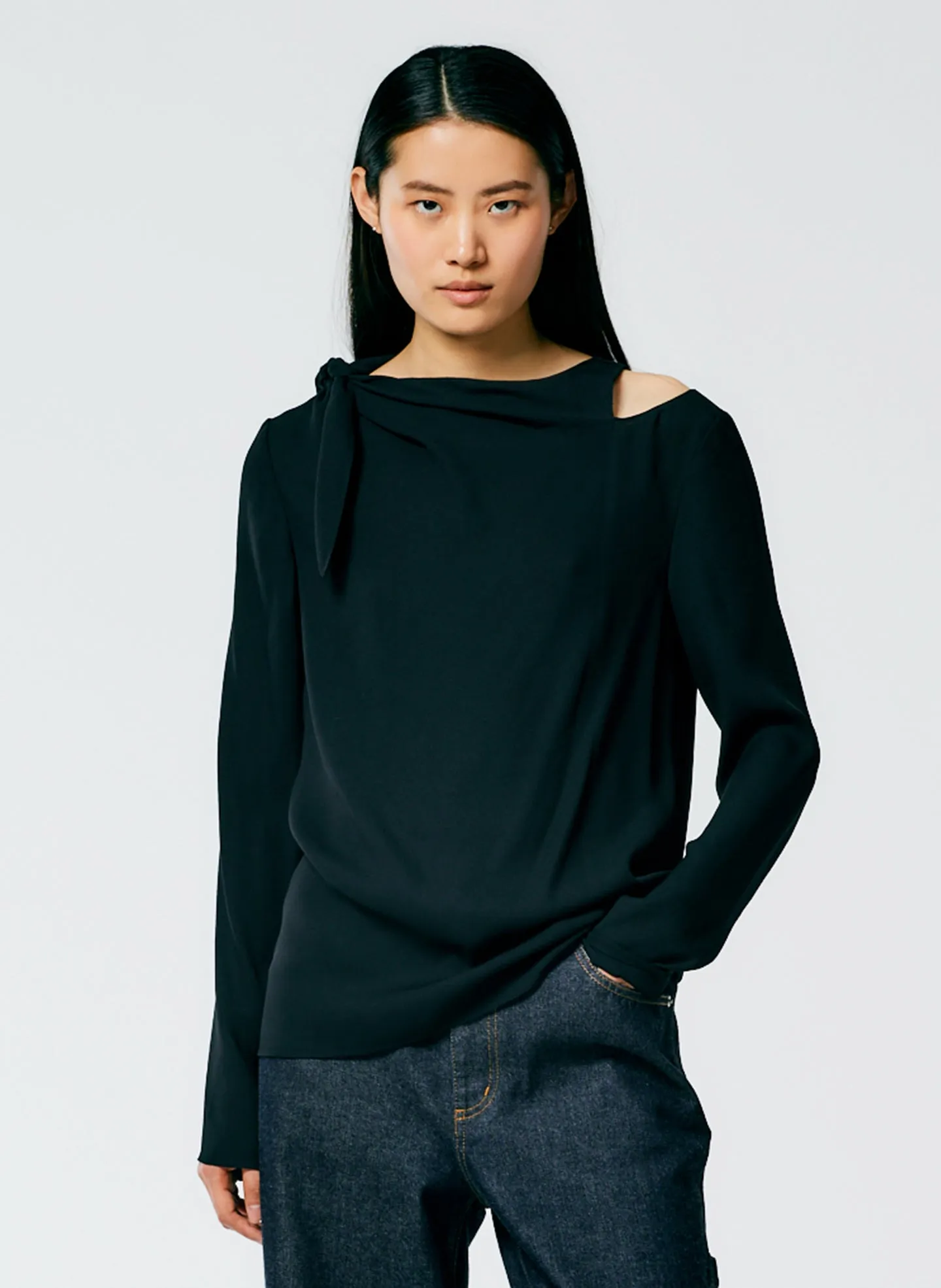 Feather Weight Eco Crepe Benedict Top sold by Tibi