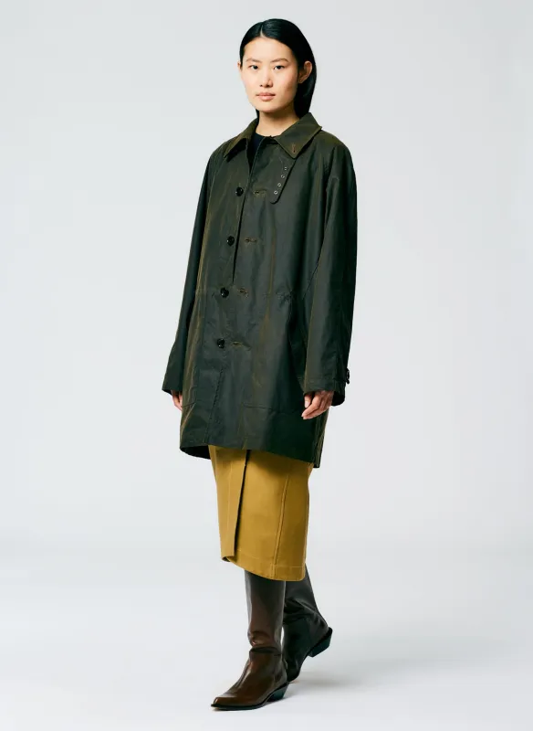 Waxed Cotton Carcoat made by Tibi