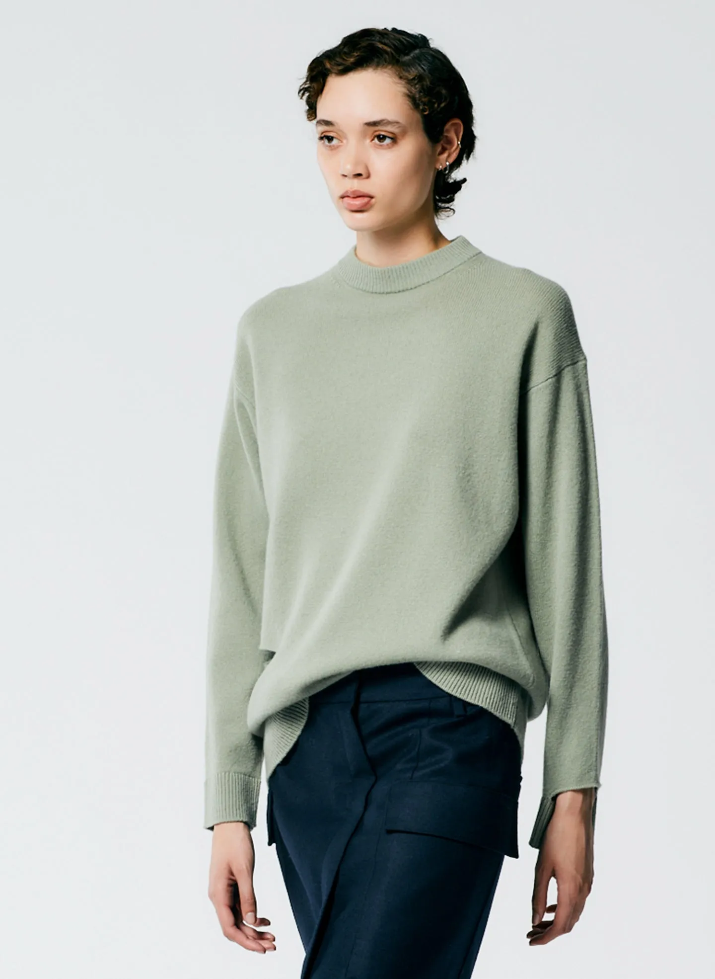 Soft Lambswool Crewneck Easy Pullover sold by Tibi product image thumbnail 2