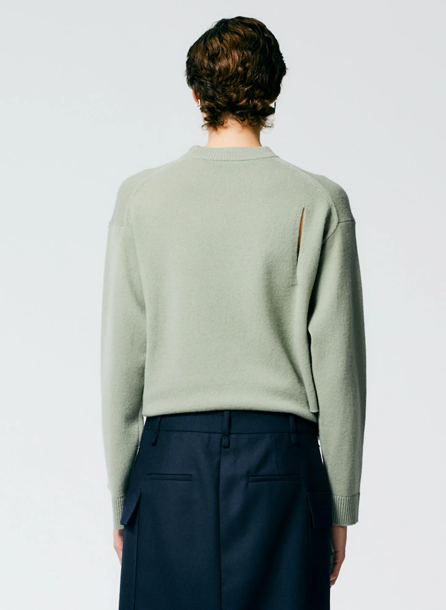 Soft Lambswool Crewneck Easy Pullover sold by Tibi product image thumbnail 4