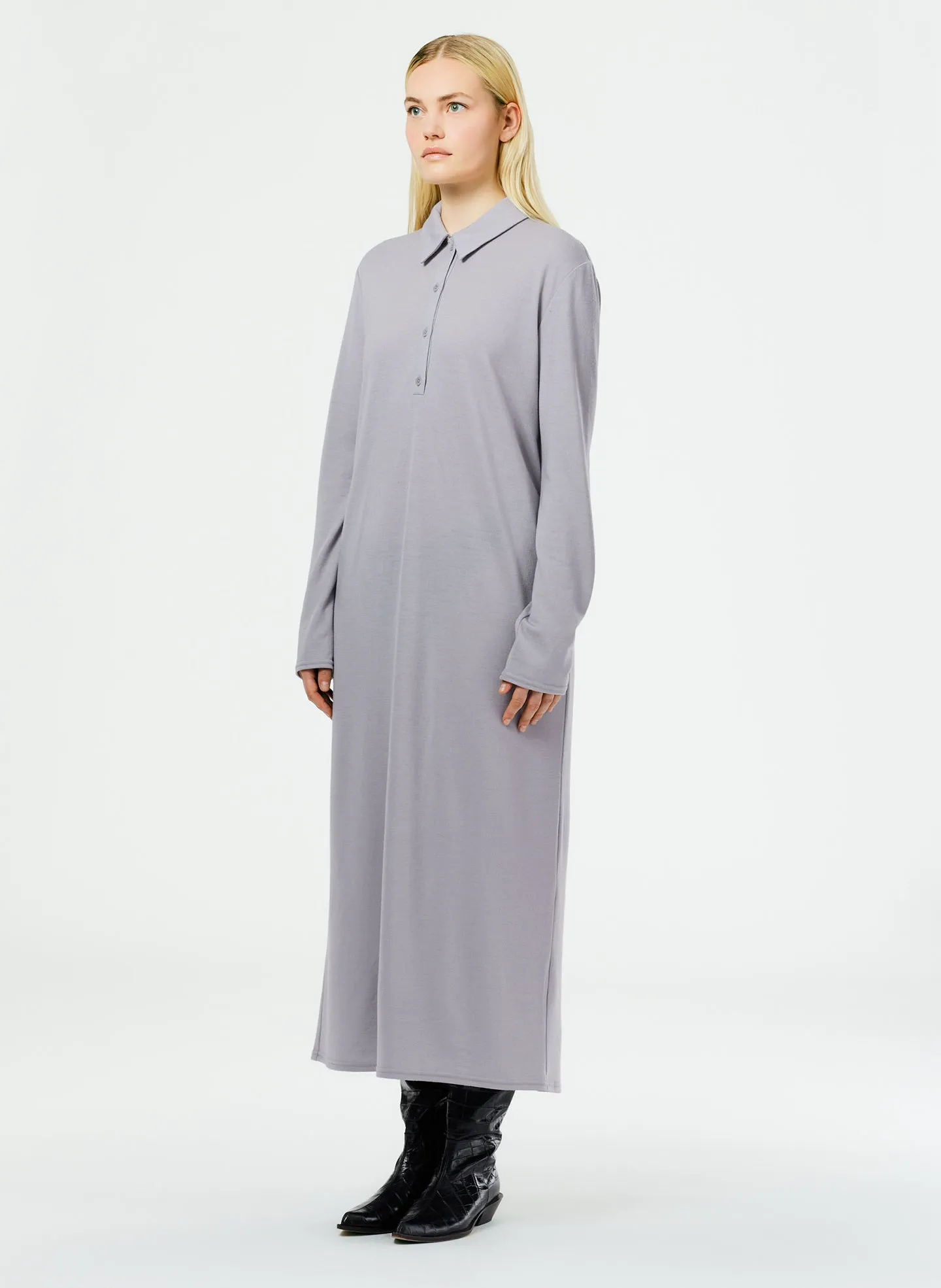Wool Jersey Polo Shirtdress sold by Tibi product image thumbnail 3