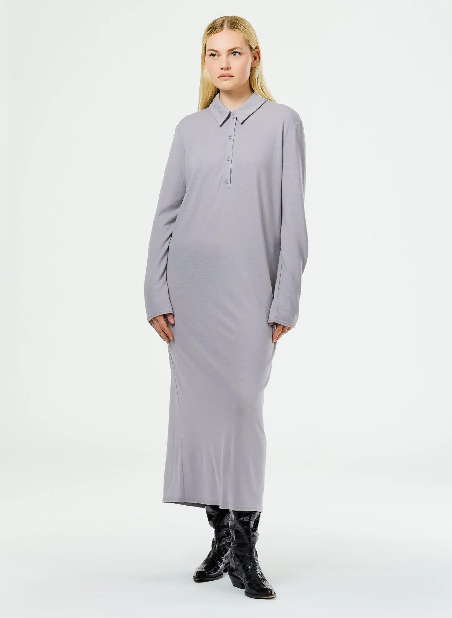 Wool Jersey Polo Shirtdress sold by Tibi product image thumbnail 2