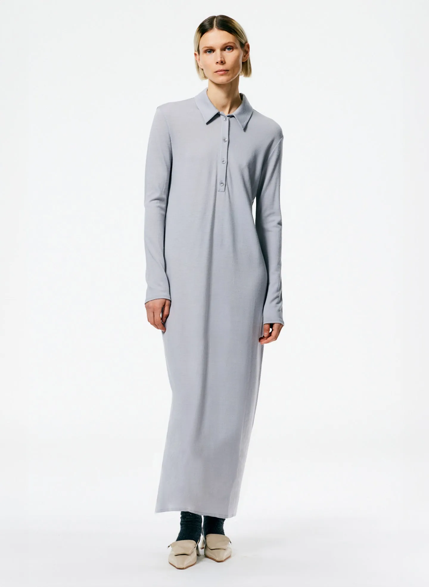 Wool Jersey Polo Shirtdress sold by Tibi product image thumbnail 5