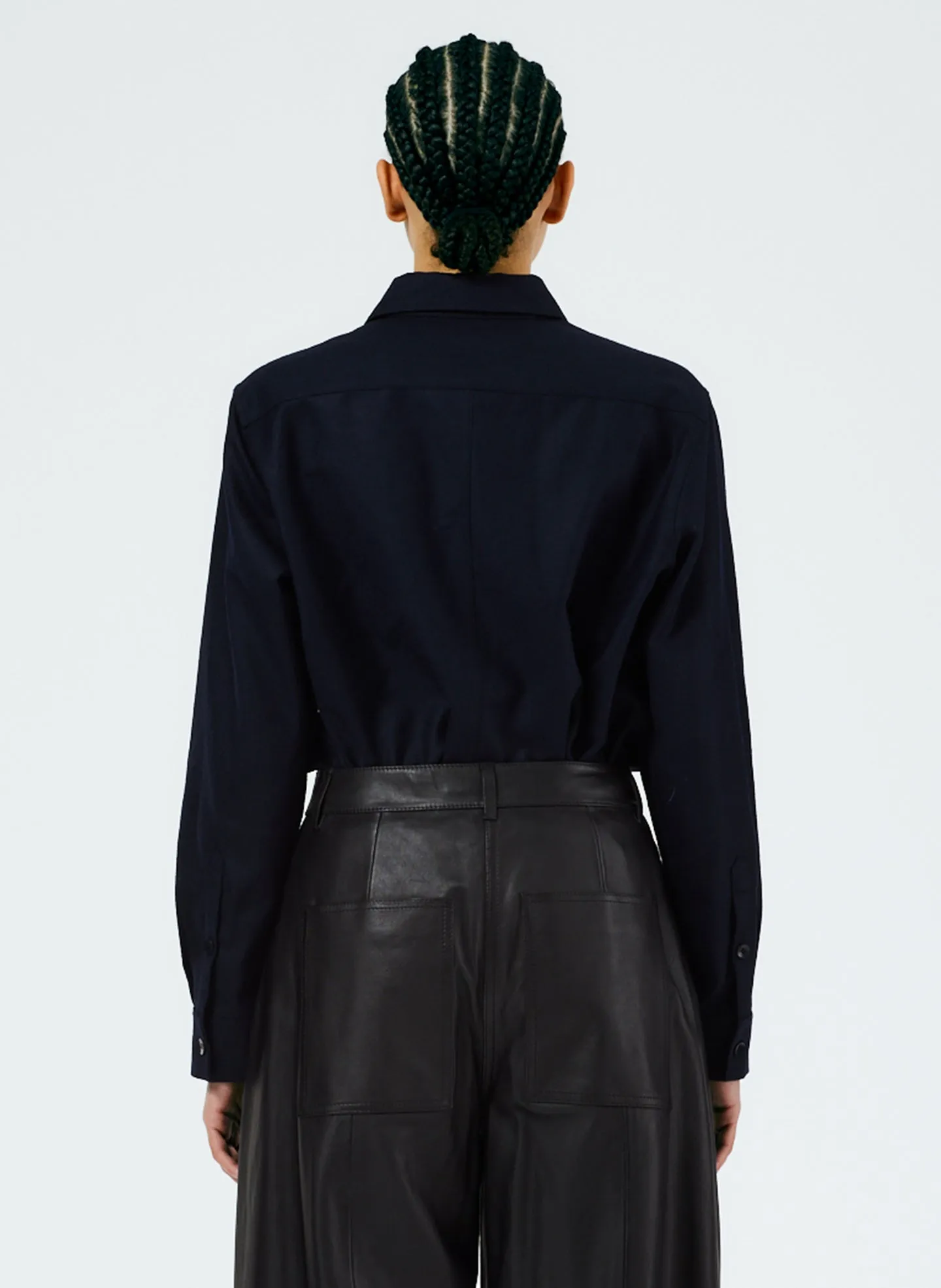 Superfine Wool Flannel Shirt With Inseam Vent sold by Tibi product image thumbnail 3