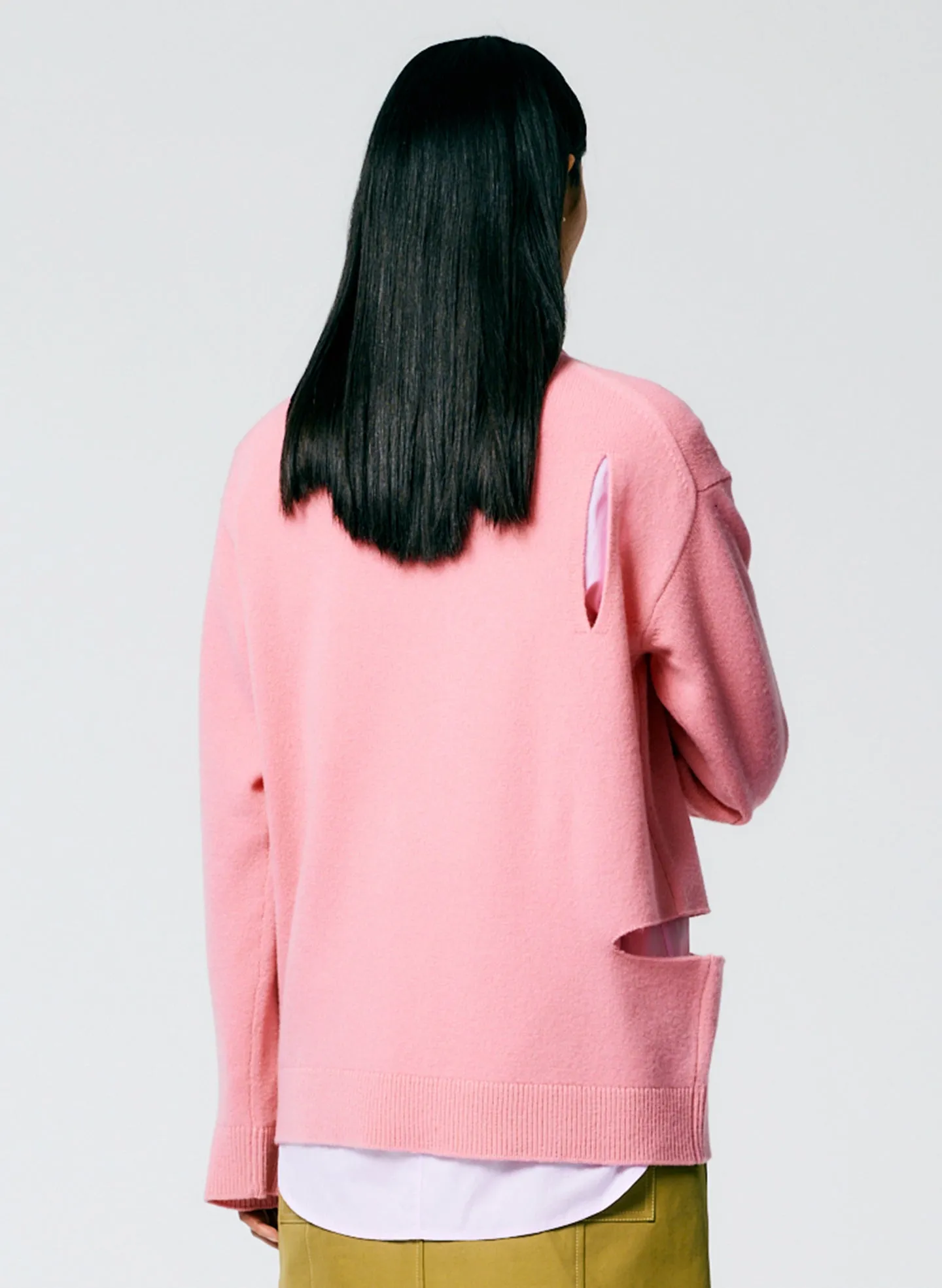 Soft Lambswool Crewneck Easy Pullover sold by Tibi product image thumbnail 3