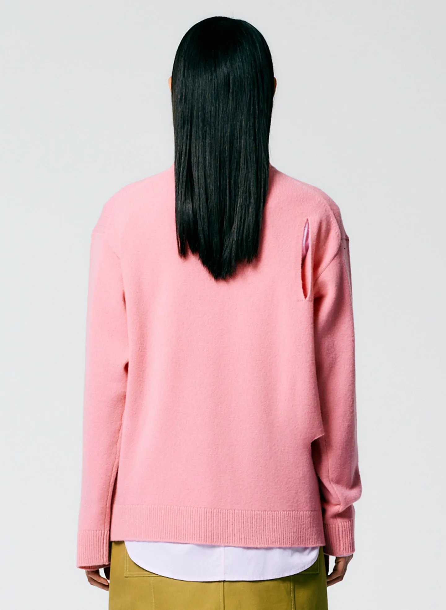 Soft Lambswool Crewneck Easy Pullover sold by Tibi product image thumbnail 4