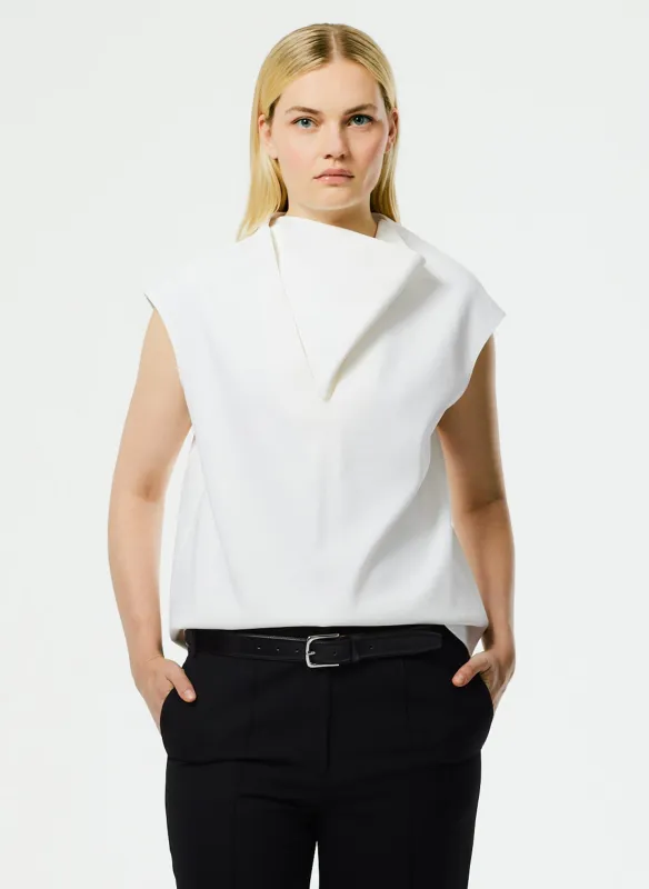 Chalky Drape Handkerchief Top sold by Tibi