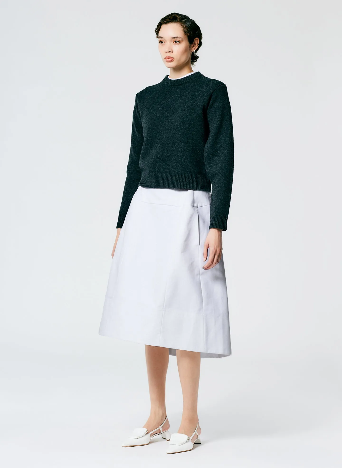 Sculpted Cotton Skirt sold by Tibi product image thumbnail 5