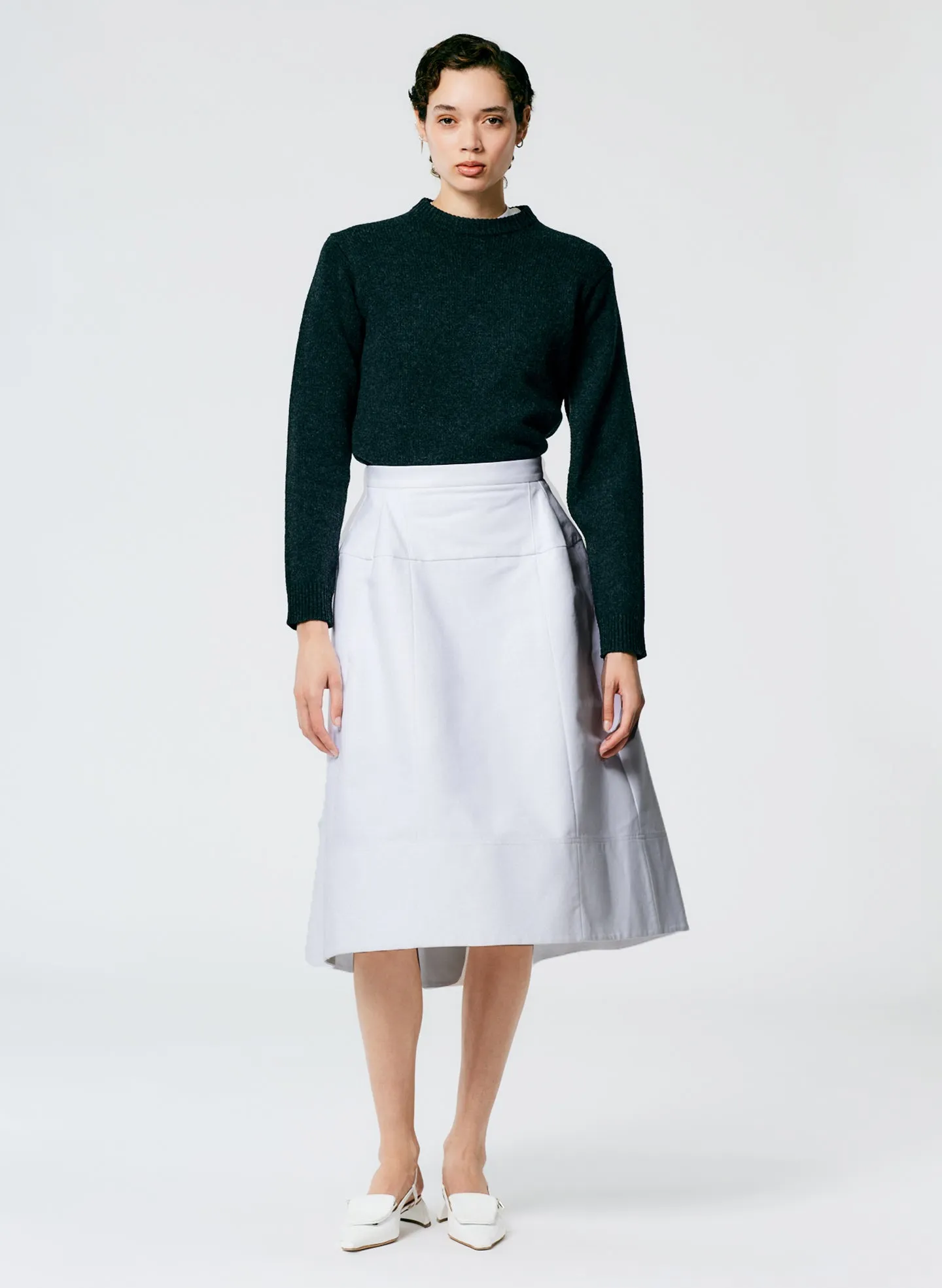 Sculpted Cotton Skirt sold by Tibi product image thumbnail 3
