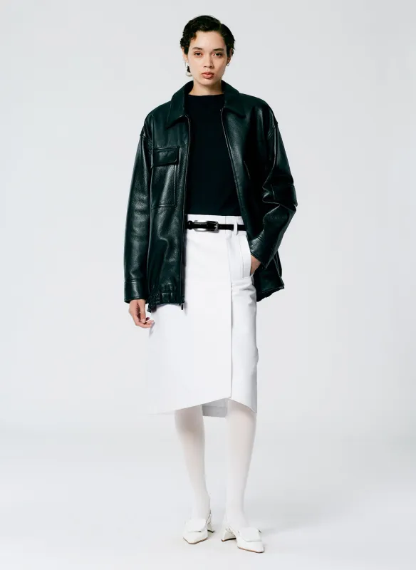 Aviator Leather Oversized Bomber sold by Tibi