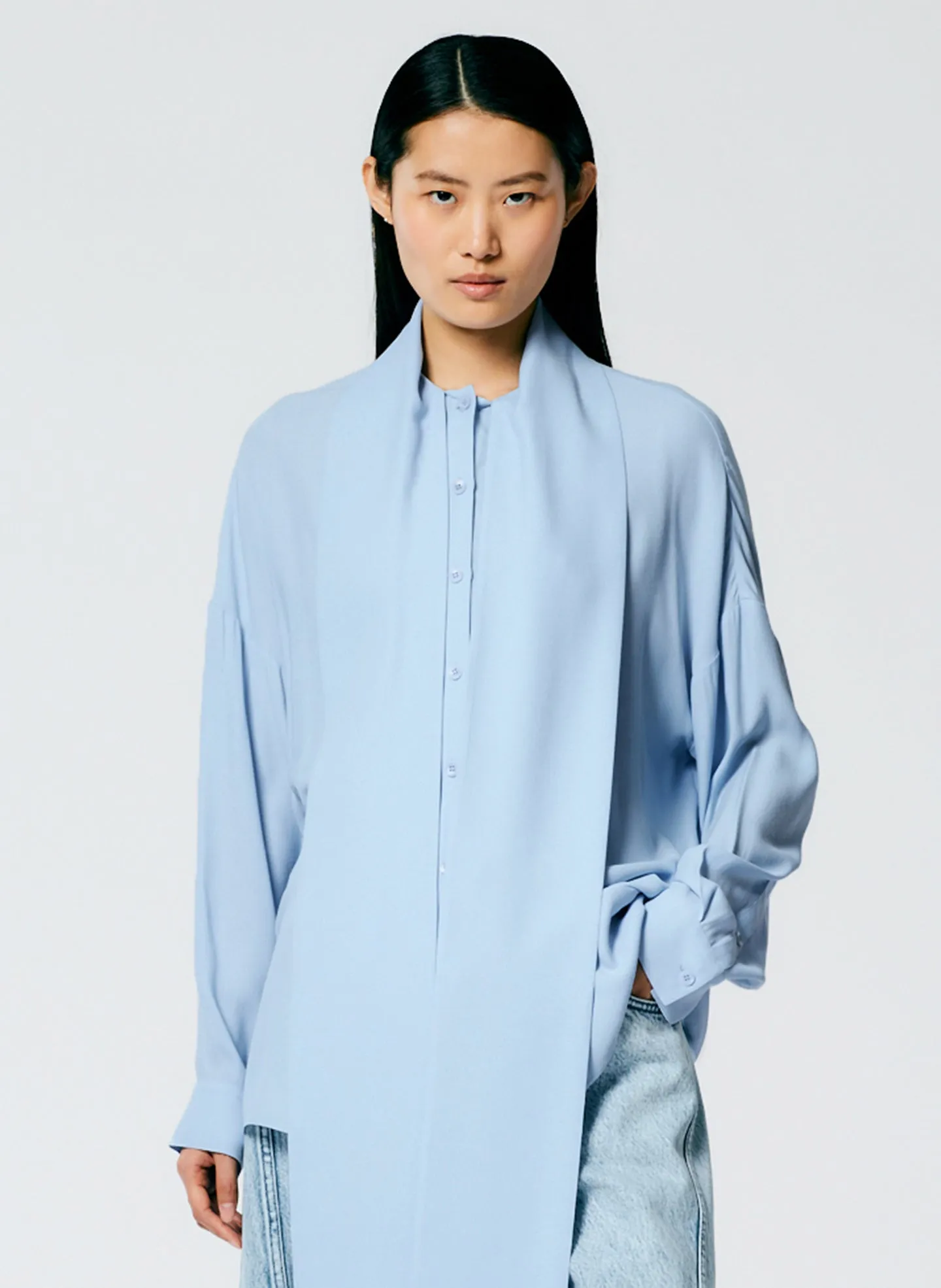 Feather Weight Eco Crepe Davenport Sculpted Shirt sold by Tibi product image thumbnail 2