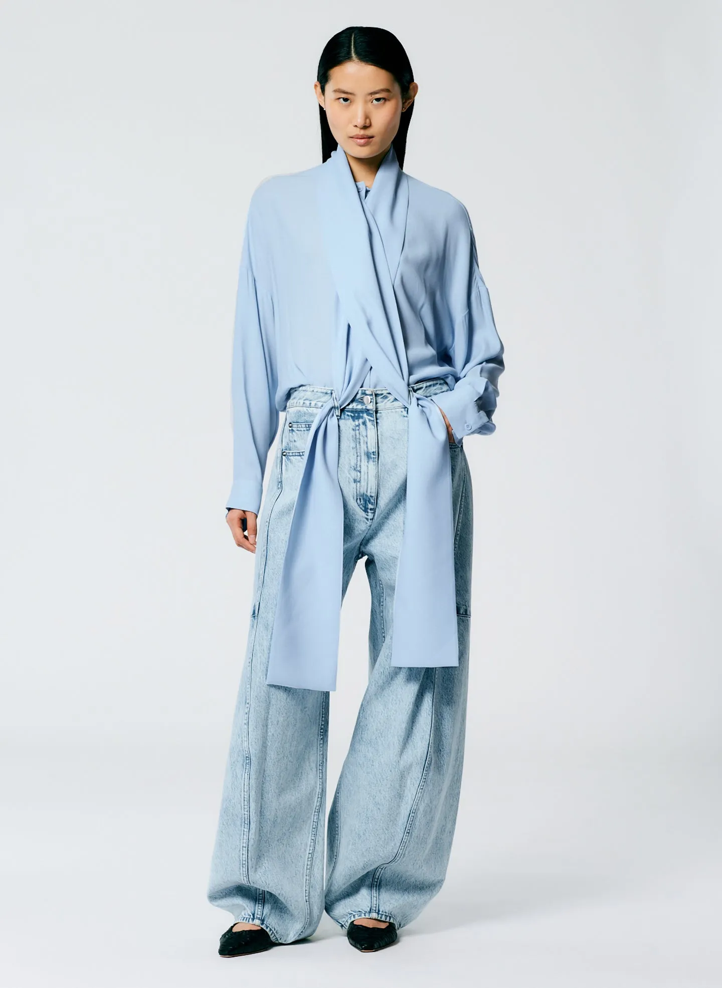 Feather Weight Eco Crepe Davenport Sculpted Shirt sold by Tibi product image thumbnail 5