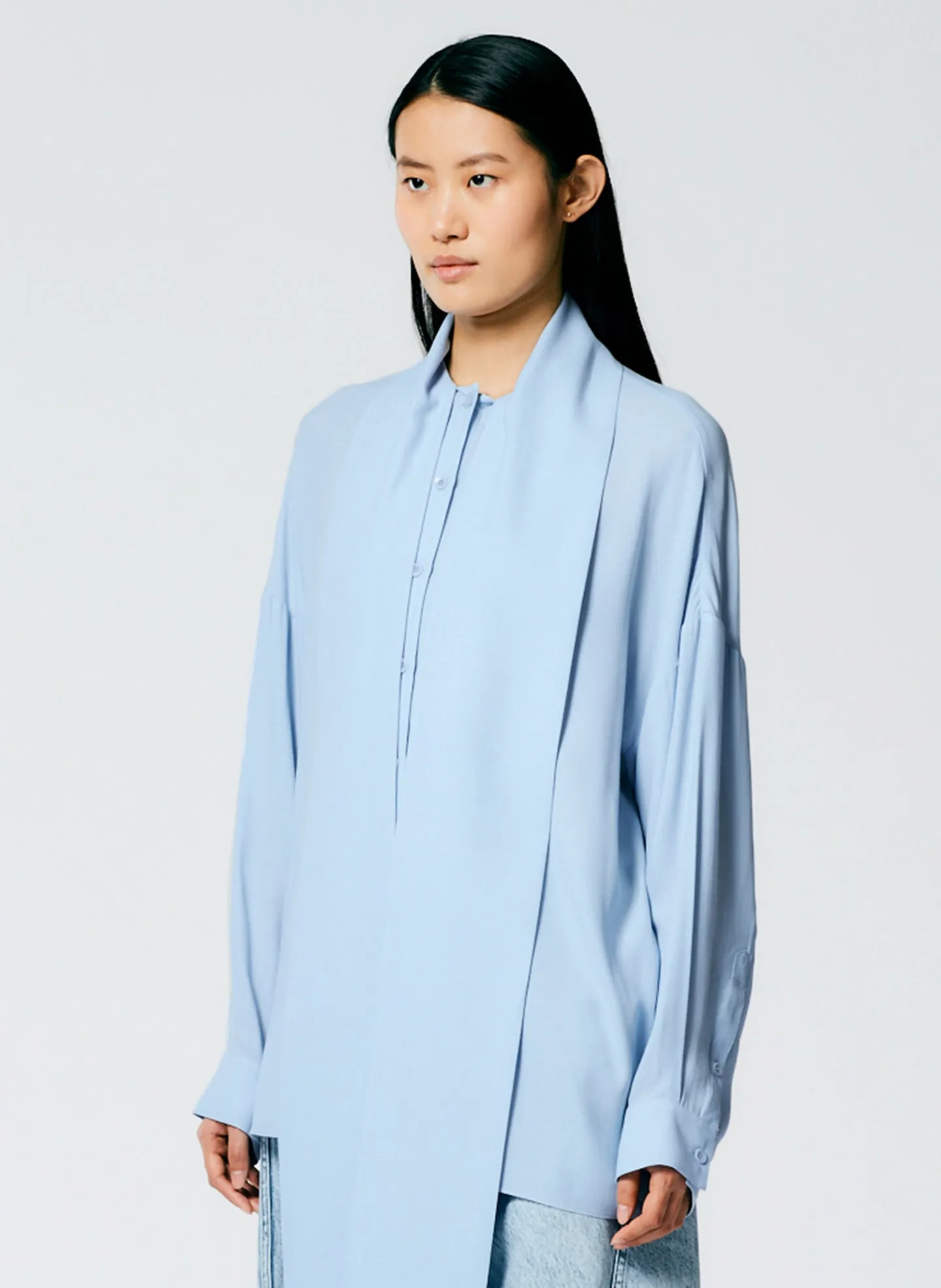Feather Weight Eco Crepe Davenport Sculpted Shirt sold by Tibi product image thumbnail 3