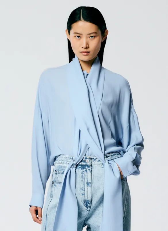 Feather Weight Eco Crepe Davenport Sculpted Shirt sold by Tibi