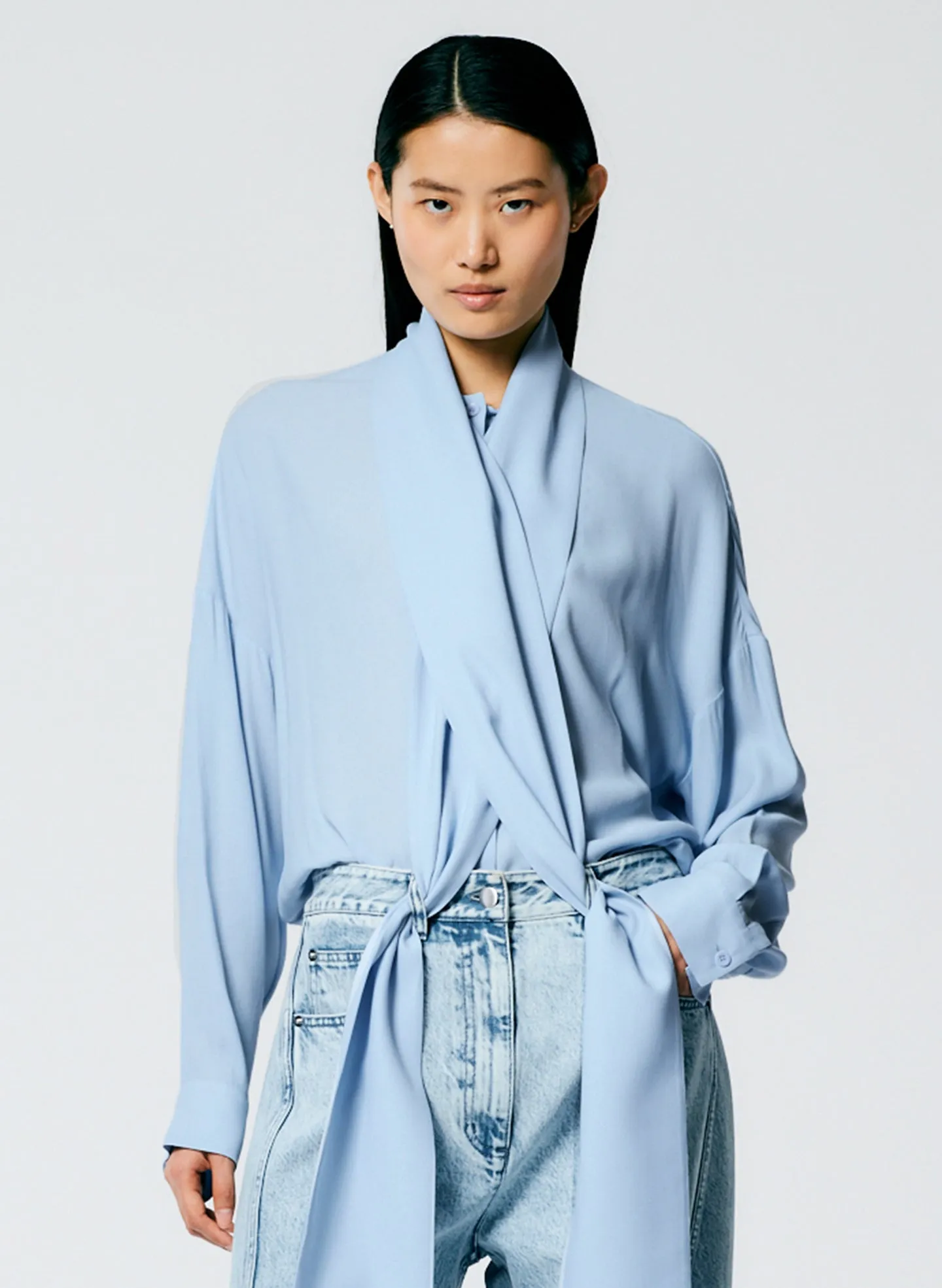 Feather Weight Eco Crepe Davenport Sculpted Shirt sold by Tibi