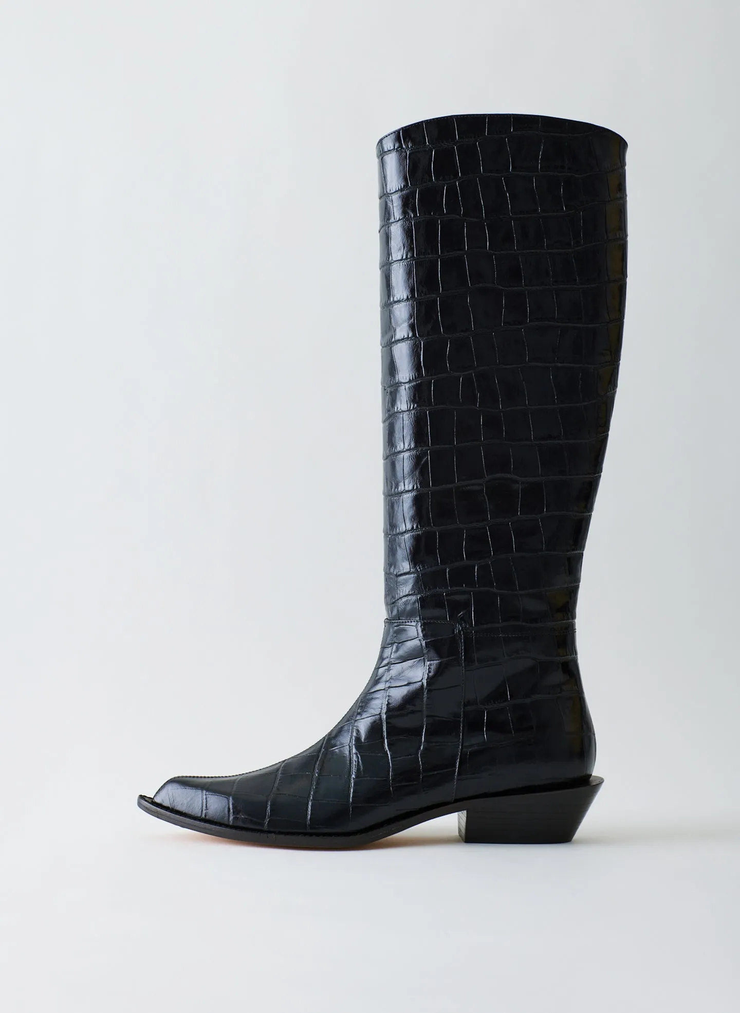 Croc Print Dean Boot sold by Tibi