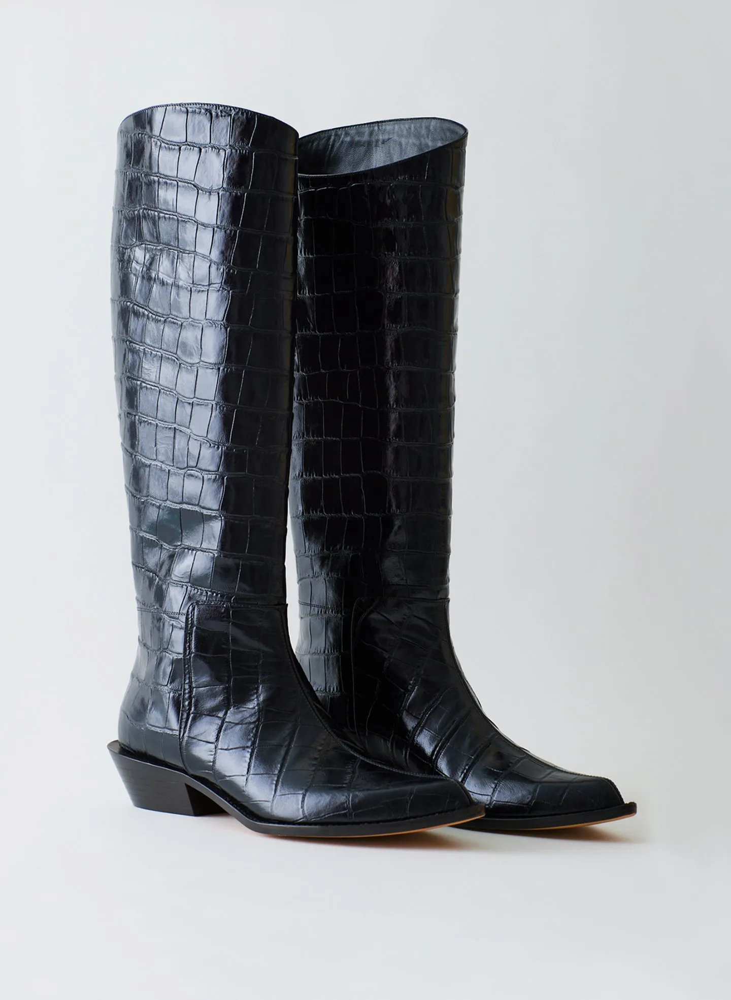 Croc Print Dean Boot sold by Tibi product image thumbnail 3