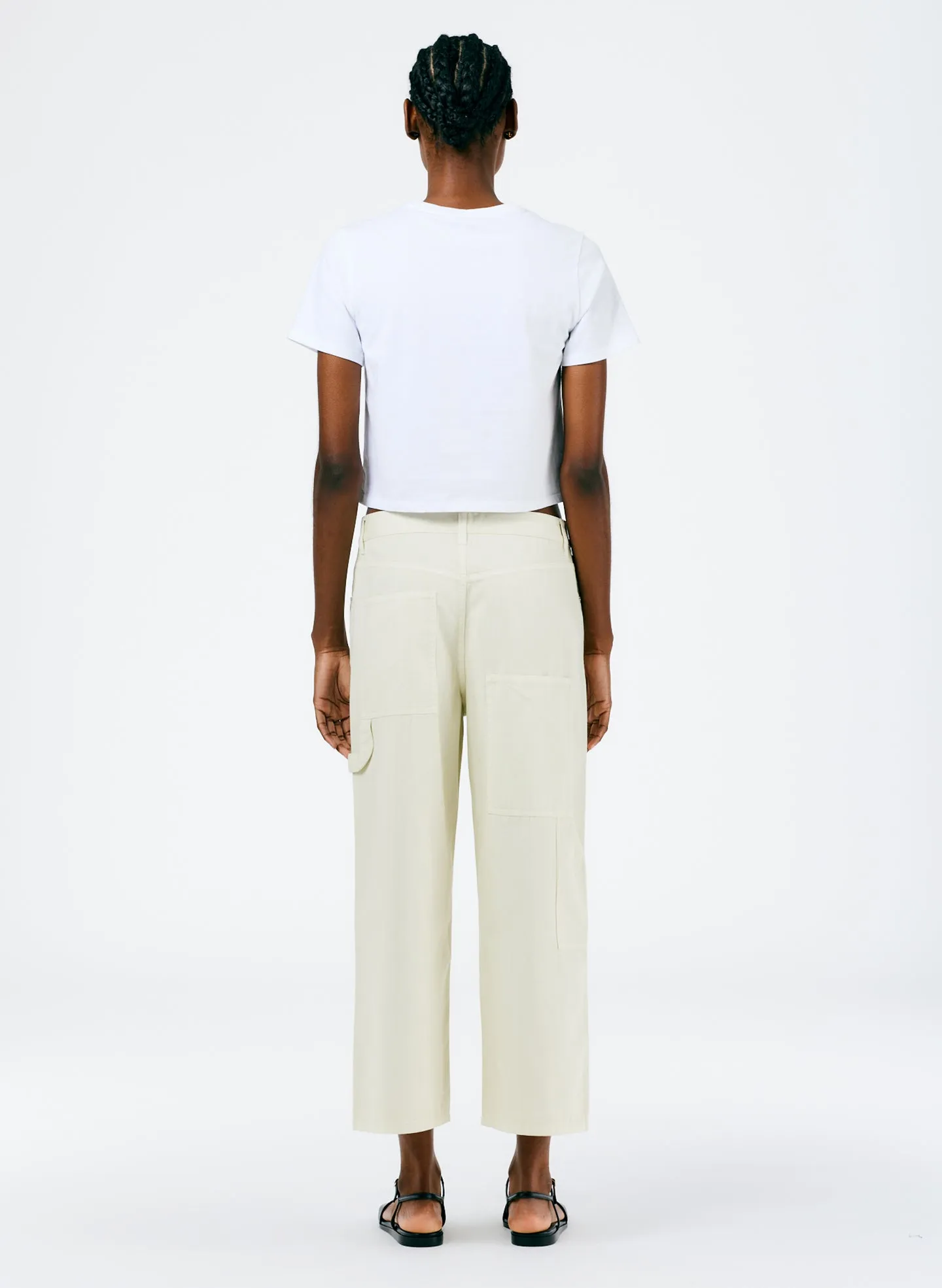 Garment Dyed Twill Cropped Slouchy Carpenter Jean sold by Tibi product image thumbnail 5