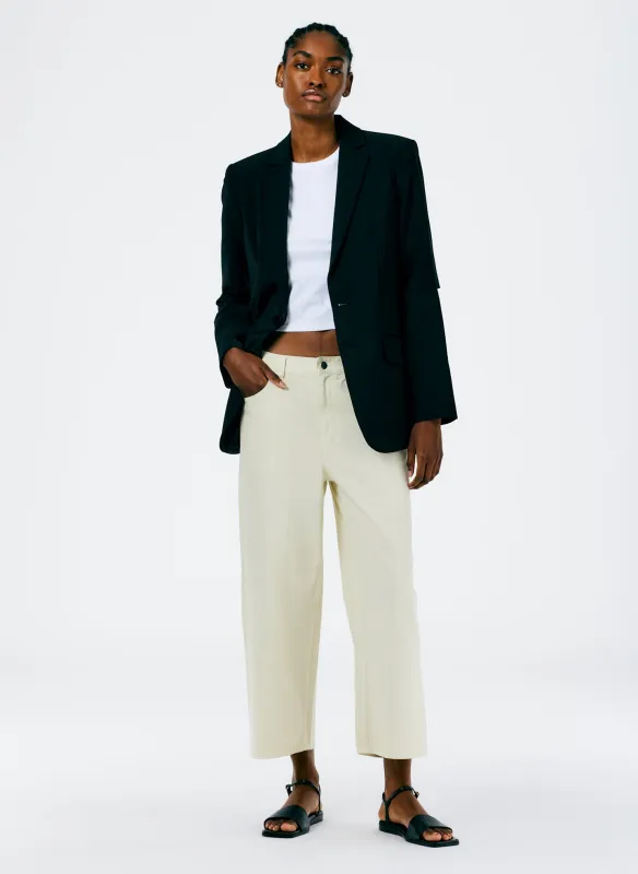 Garment Dyed Twill Cropped Slouchy Carpenter Jean made by Tibi