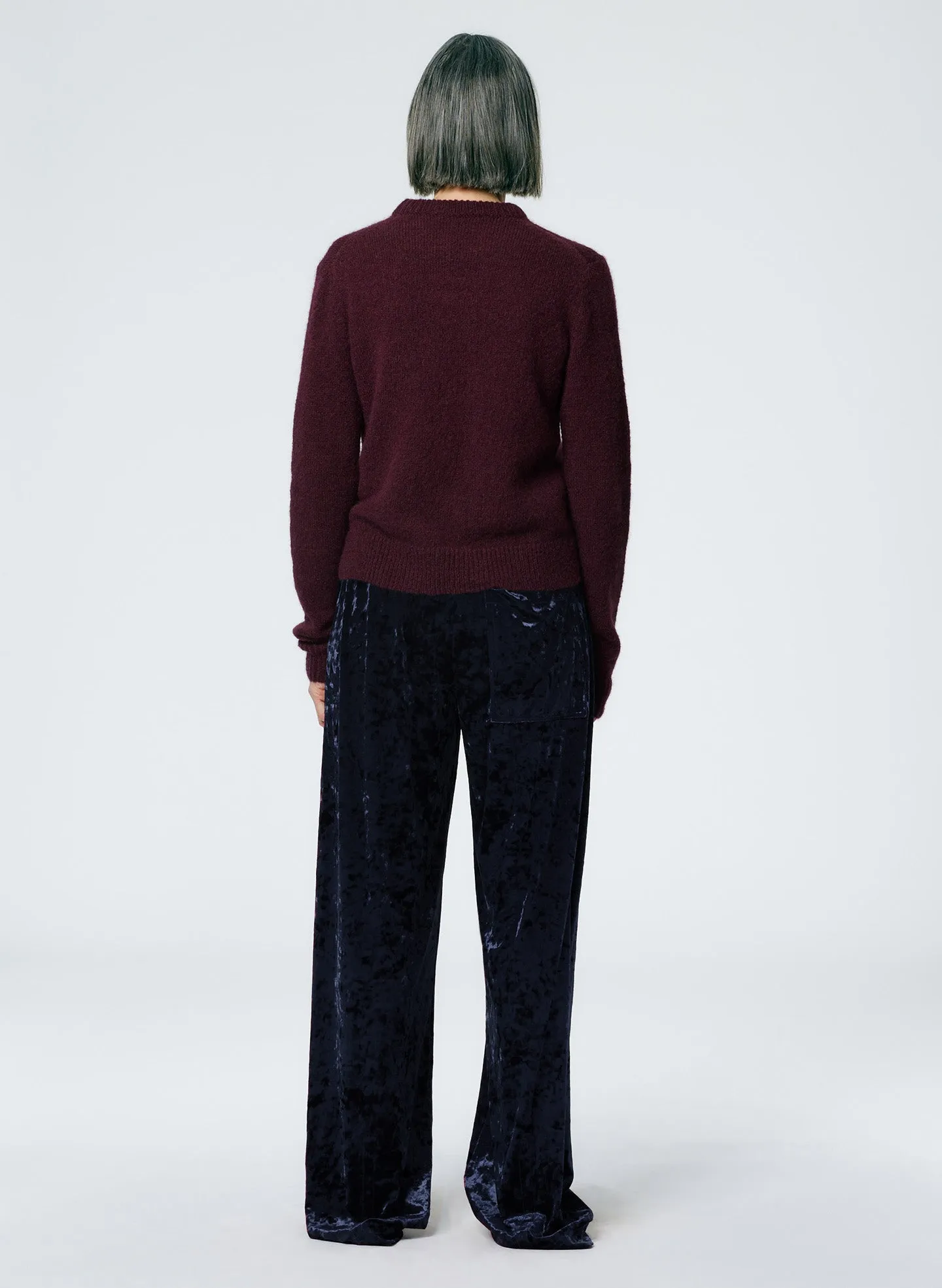 Stretch Velvet Wide Leg Pull On Pant sold by Tibi product image thumbnail 4