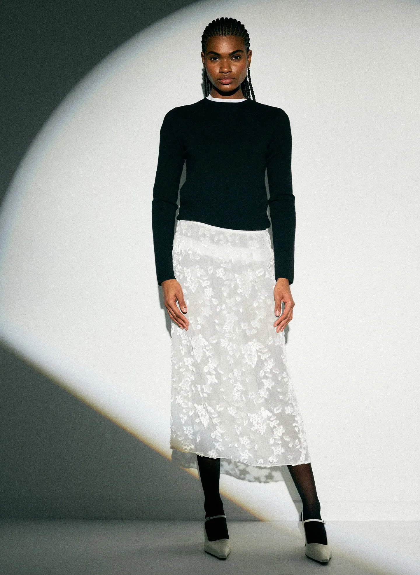 Double Faced Cashmere Mini Long Sleeve Pullover sold by Tibi product image thumbnail 2