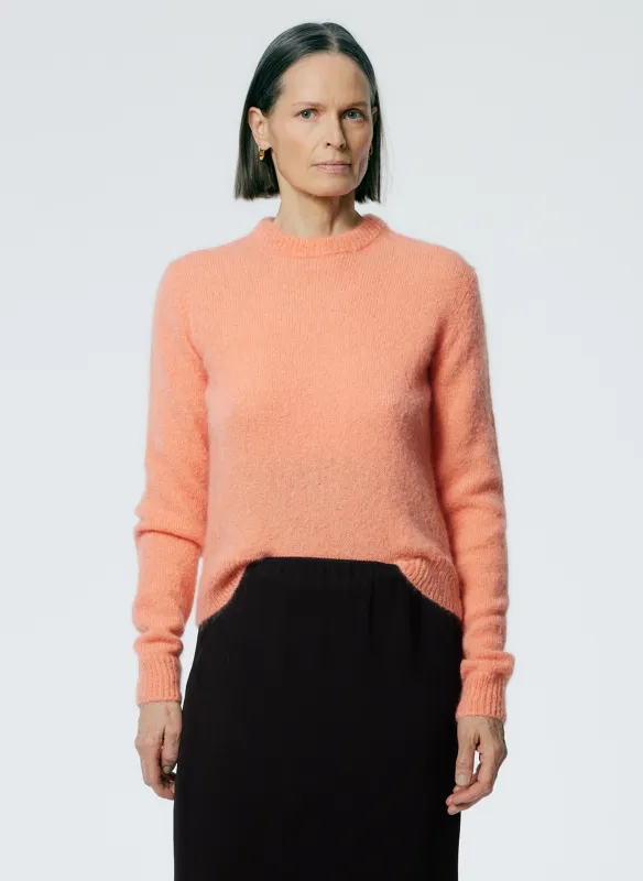 Soft Mohair Shrunken Crewneck Pullover made by Tibi