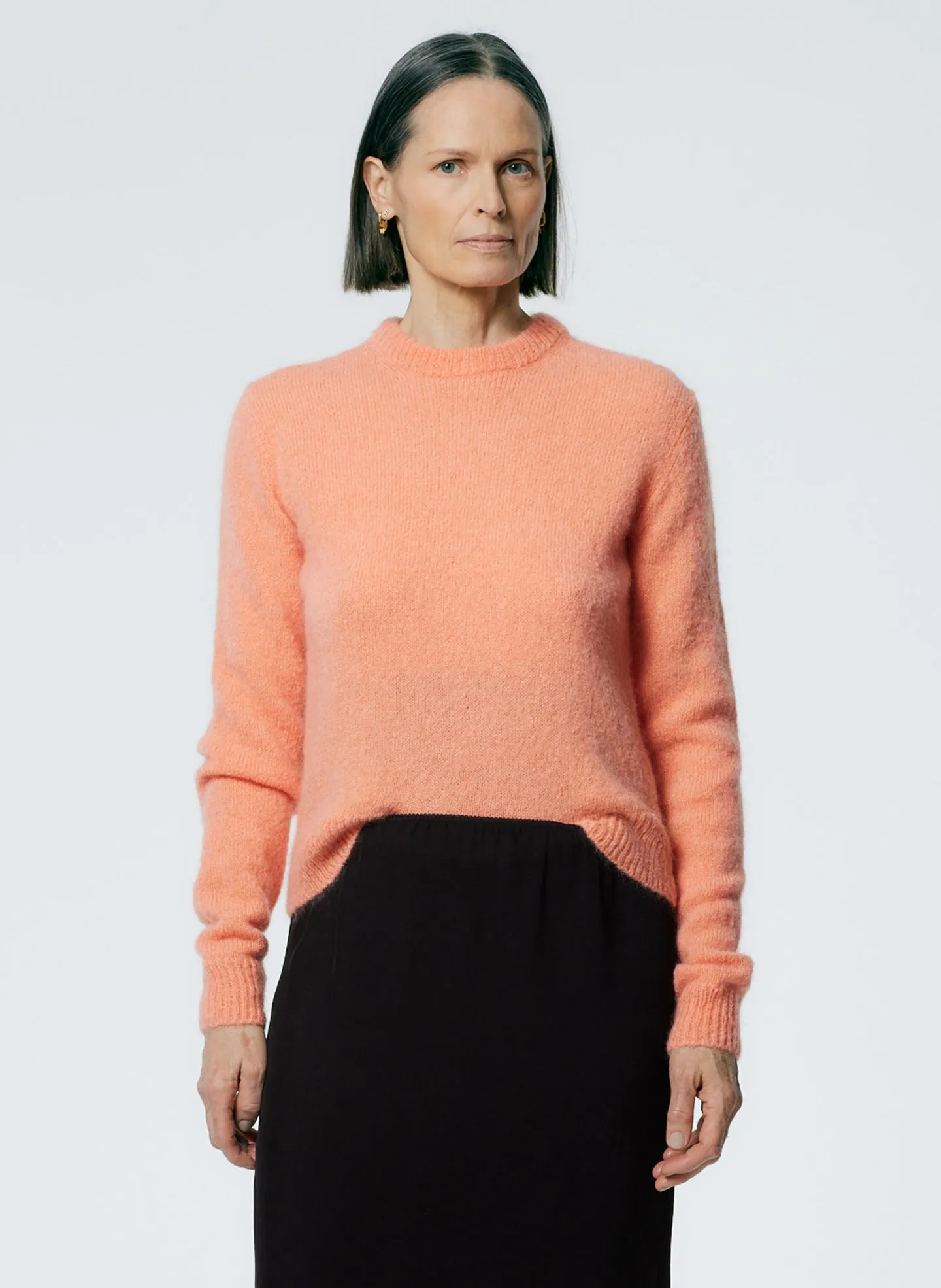 Soft Mohair Shrunken Crewneck Pullover sold by Tibi