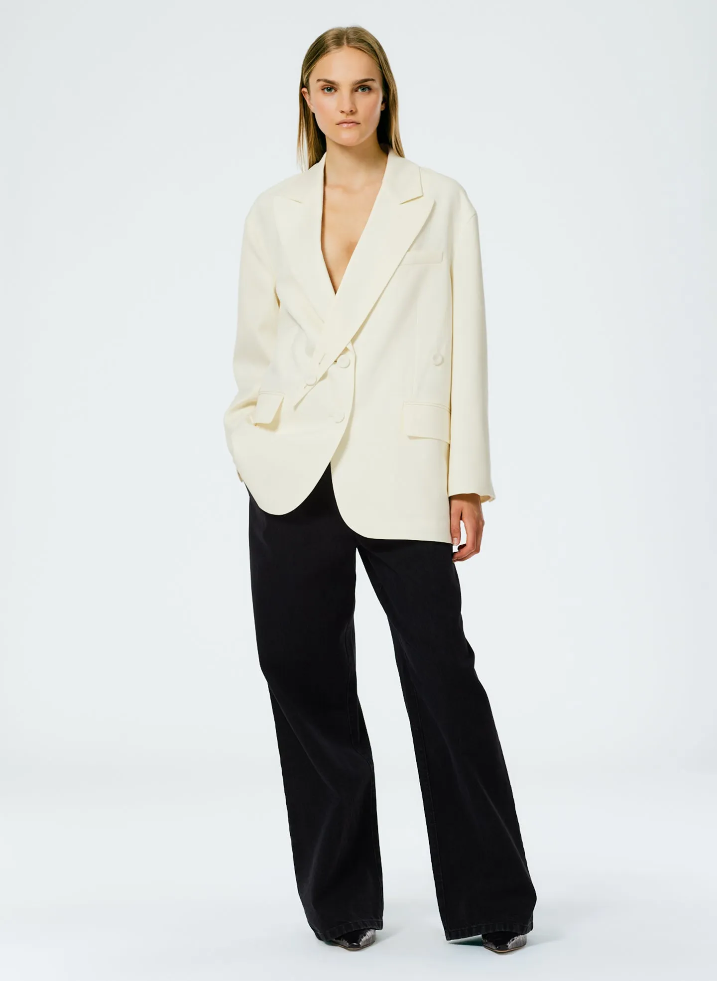 Bond Wool Twill Detached Lapel Liam Blazer sold by Tibi