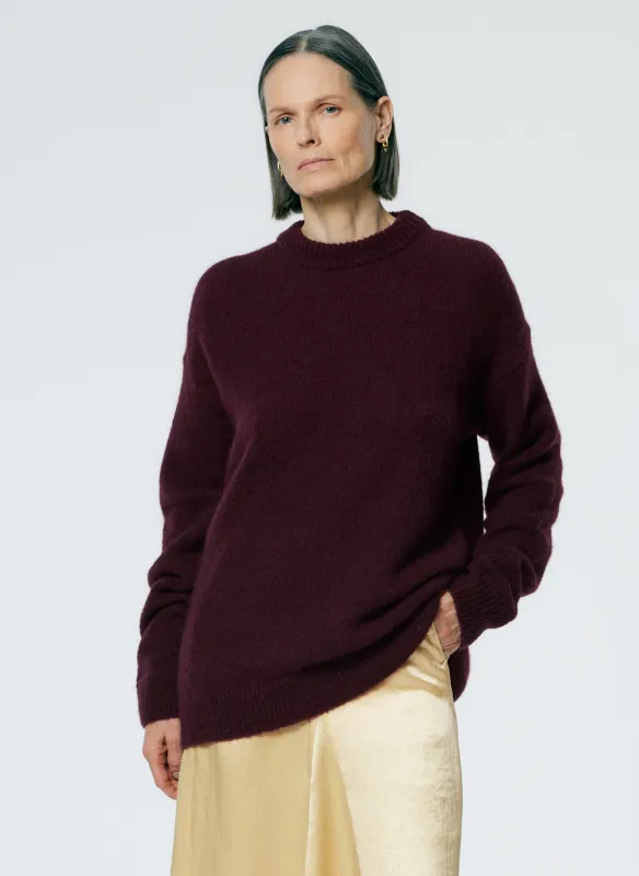 Soft Mohair Crewneck Easy Pullover made by Tibi