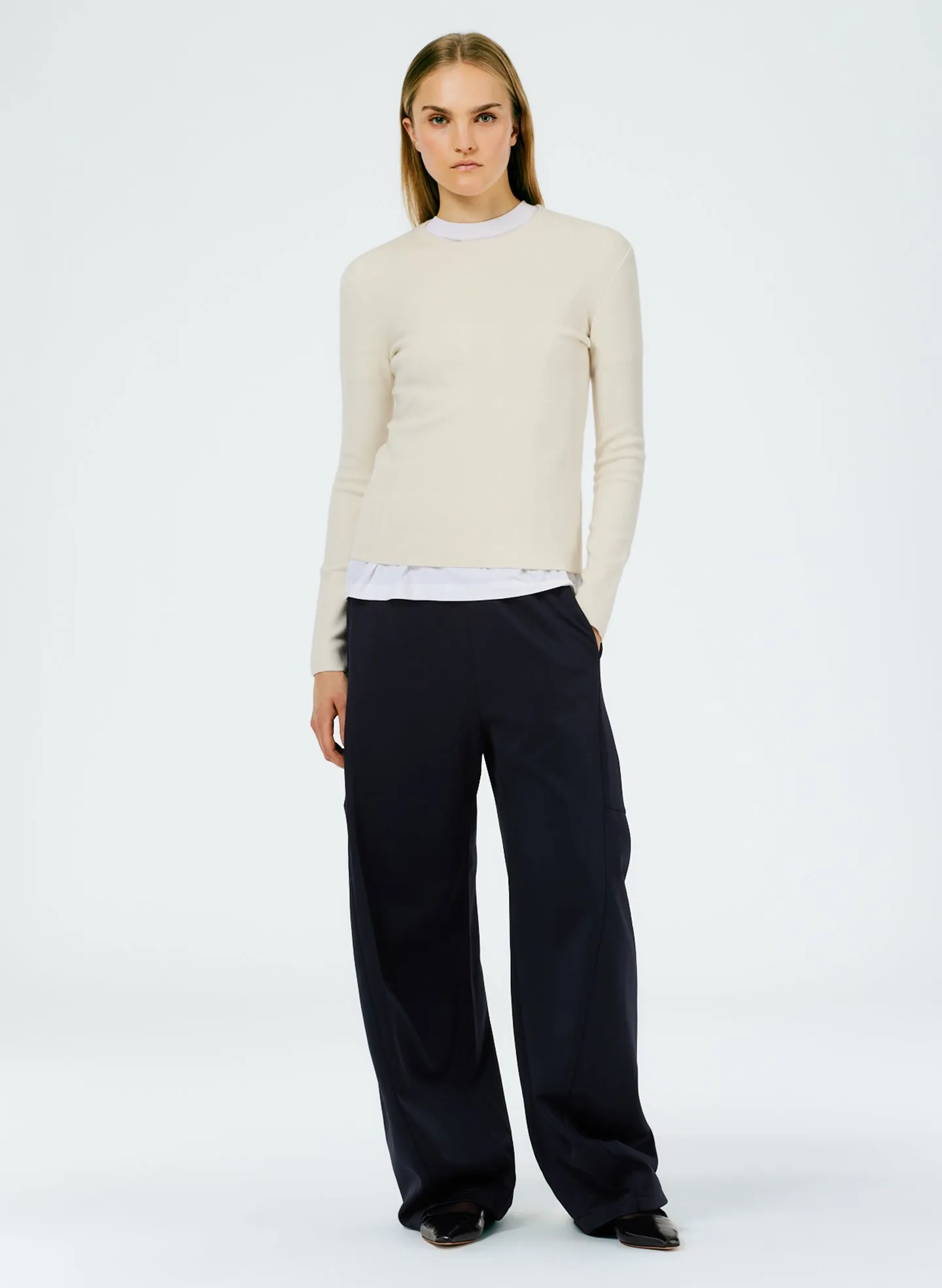 Double Faced Cashmere Mini Long Sleeve Pullover sold by Tibi product image thumbnail 4