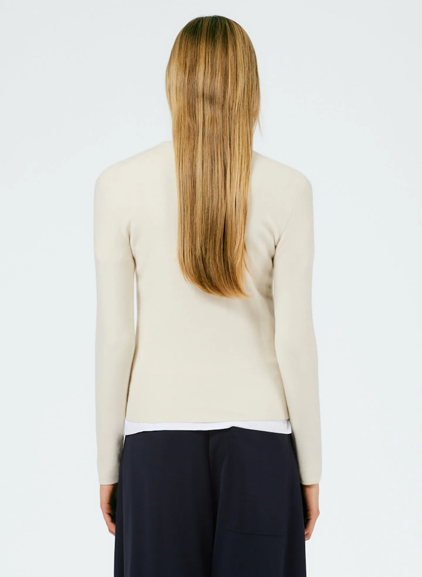 Double Faced Cashmere Mini Long Sleeve Pullover sold by Tibi product image thumbnail 3